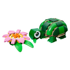 LEGO - Creador 3 en 1 Tortuga con una Flor de Nenúfar - Juguetes de Construcción
