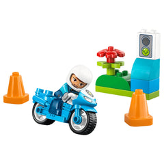 LEGO - DUPLO Motocicleta de Policía Azul - Juguetes de Set de Construcción