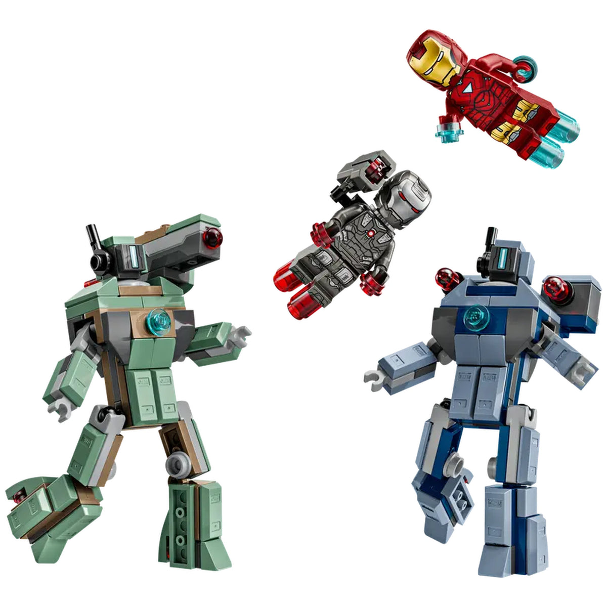 LEGO - Iron Man y War Machine contra los Drones Hammer - Figuras de Acción y Juguetes
