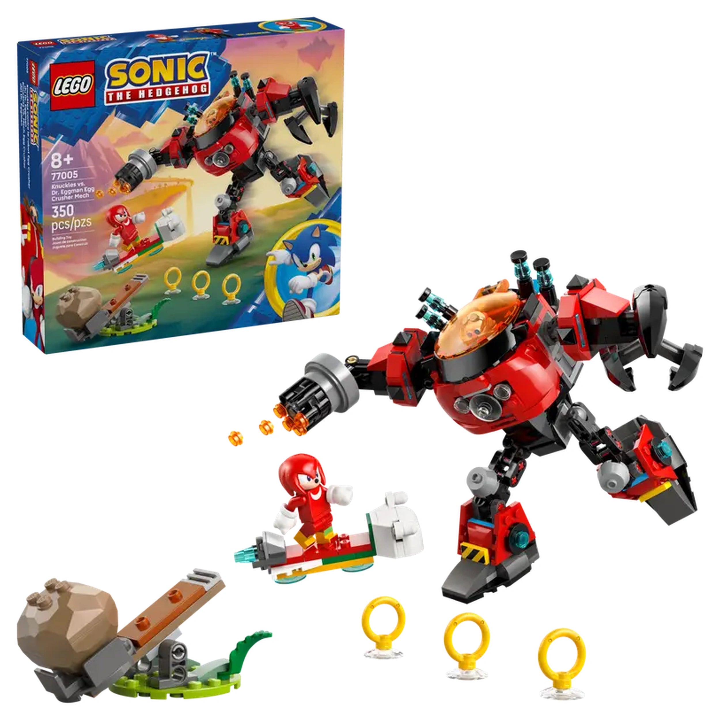 LEGO - Knuckles contra Dr Eggman Egg Crusher Mech - Figuras de Acción y Juguetes
