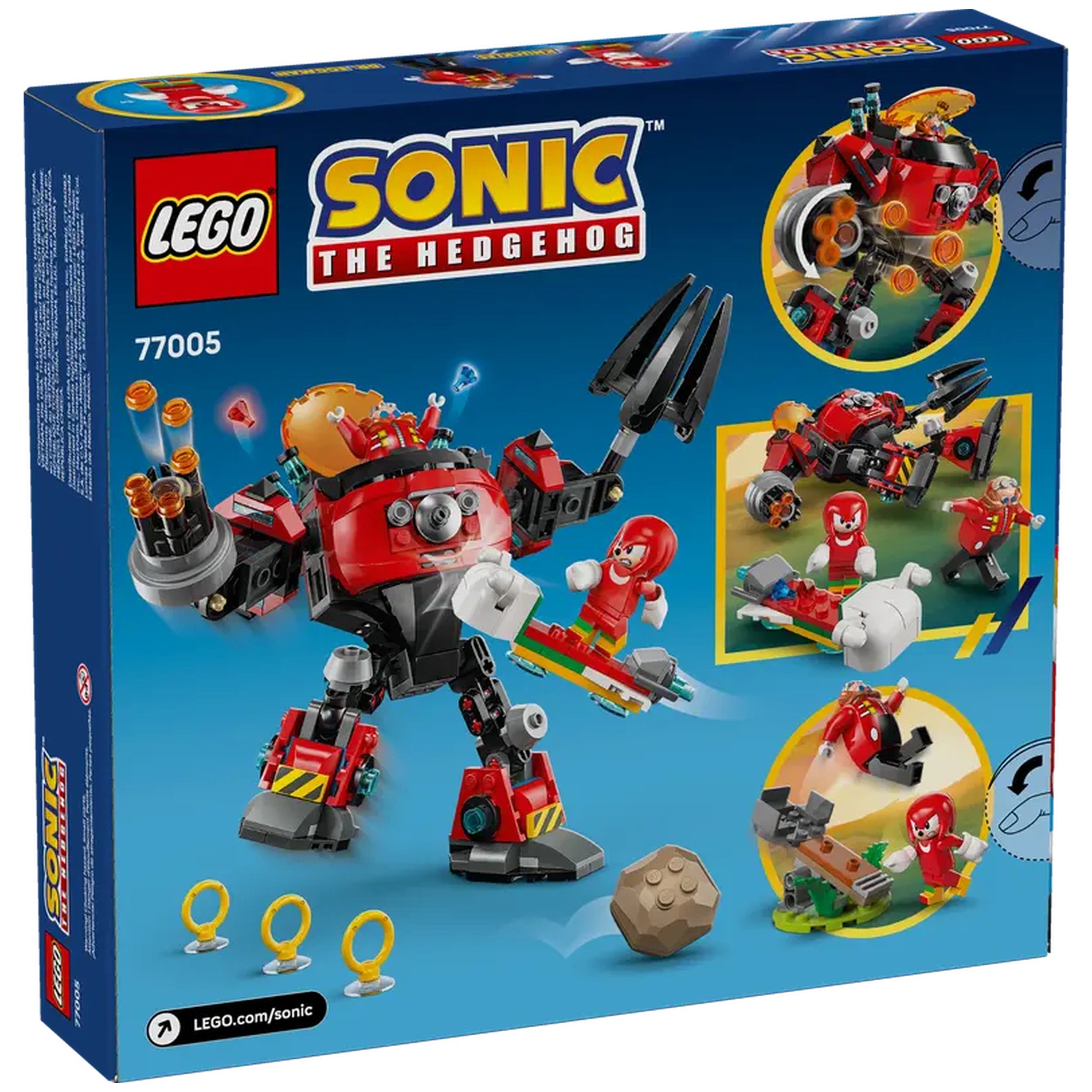 LEGO - Knuckles contra Dr Eggman Egg Crusher Mech - Figuras de Acción y Juguetes
