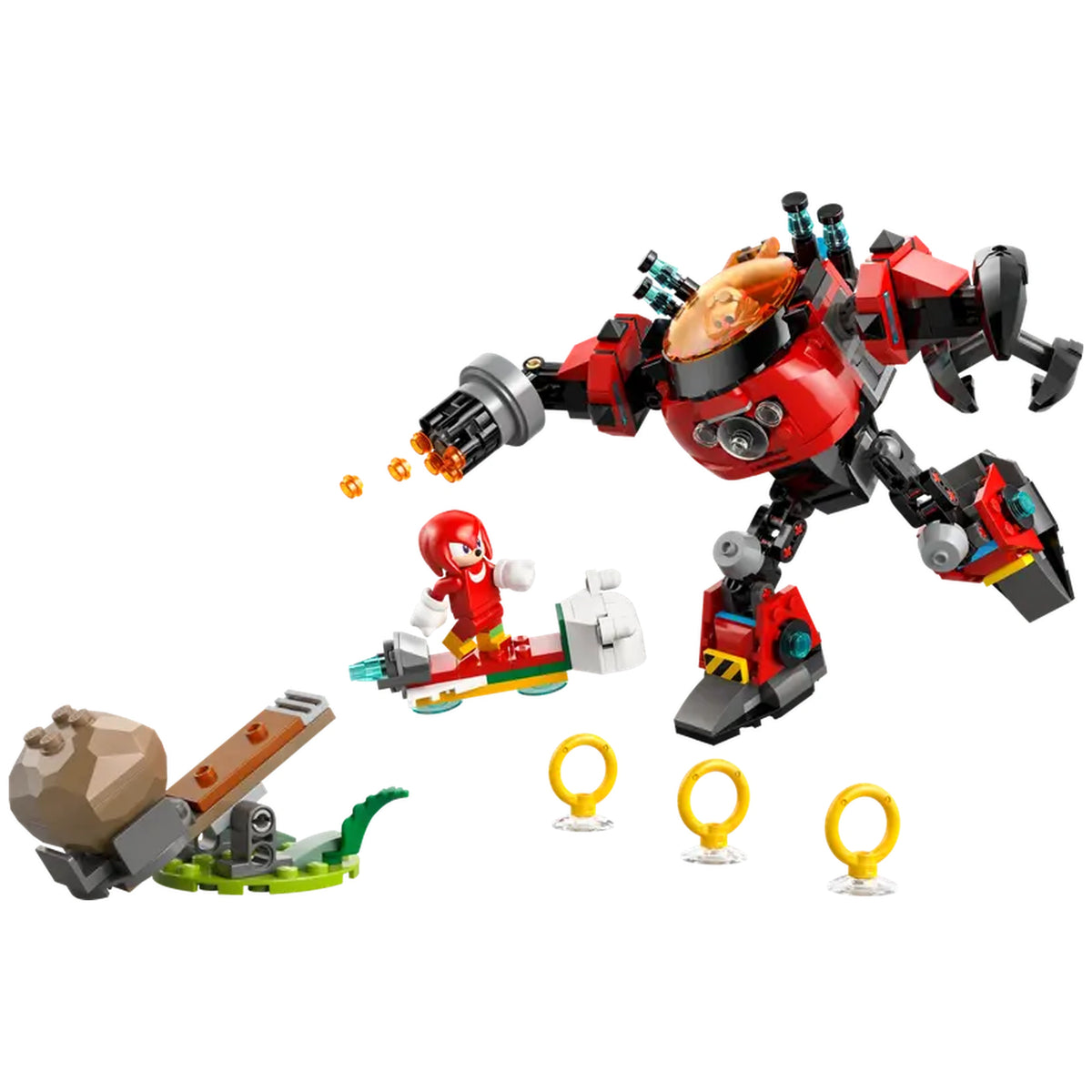 LEGO - Knuckles contra Dr Eggman Egg Crusher Mech - Figuras de Acción y Juguetes