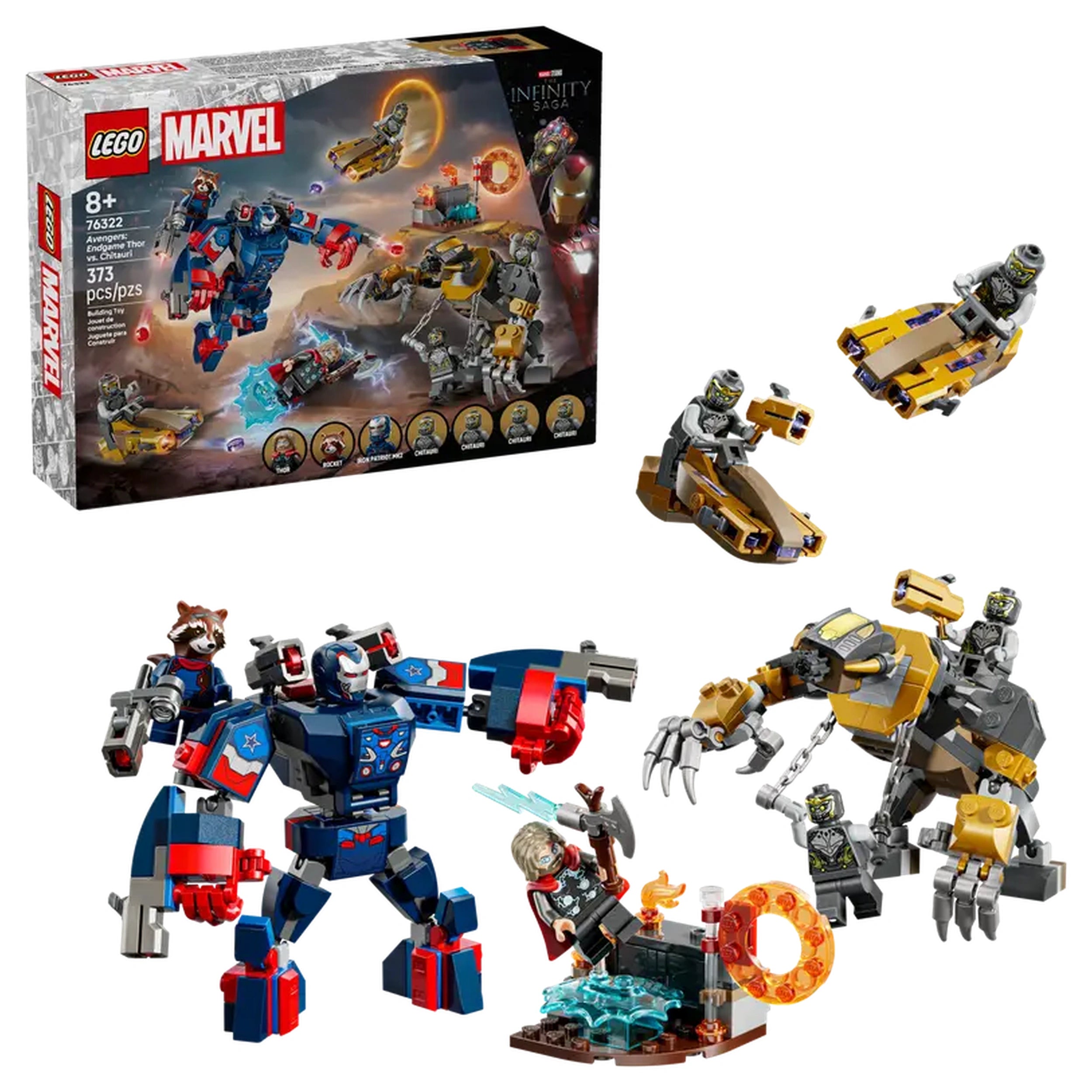 LEGO - Marvel - Avengers - Endgame - Thor vs Chitauri - Figuras de acción