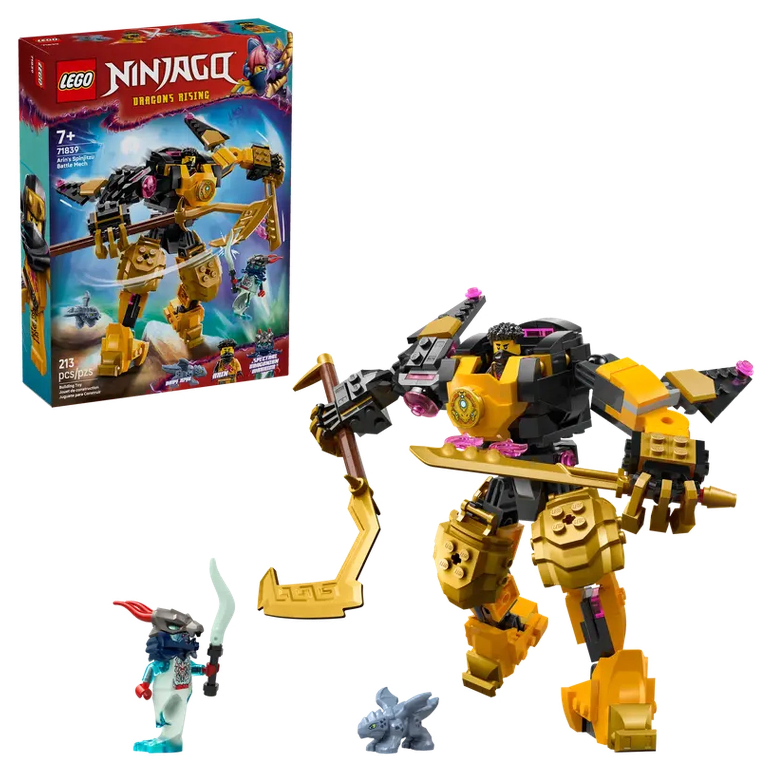 LEGO - NINJAGO El Mech de Batalla Spinjitzu de Arin - Figuras de Acción y Juguetes