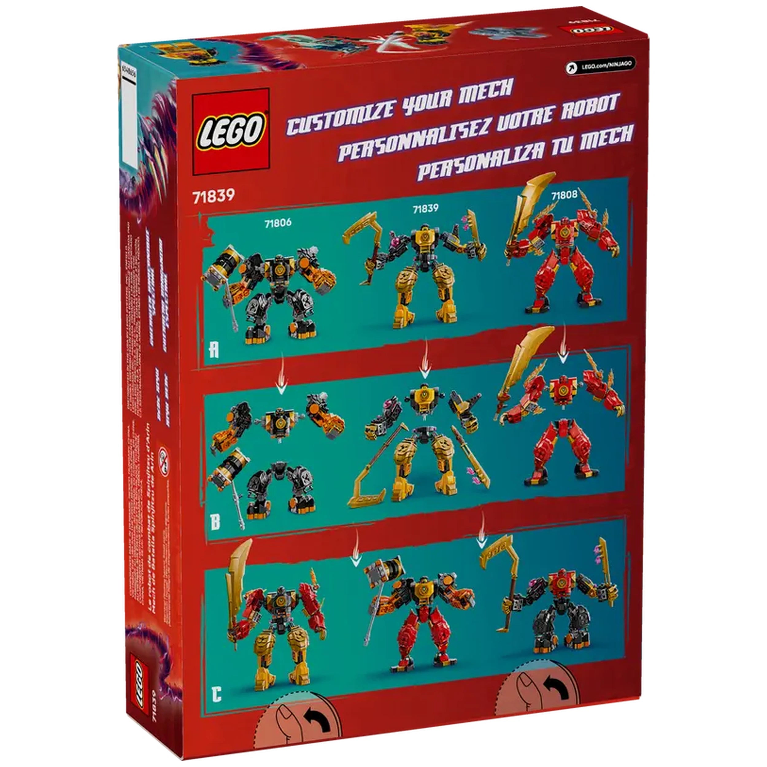 LEGO - NINJAGO El Mech de Batalla Spinjitzu de Arin - Figuras de Acción y Juguetes