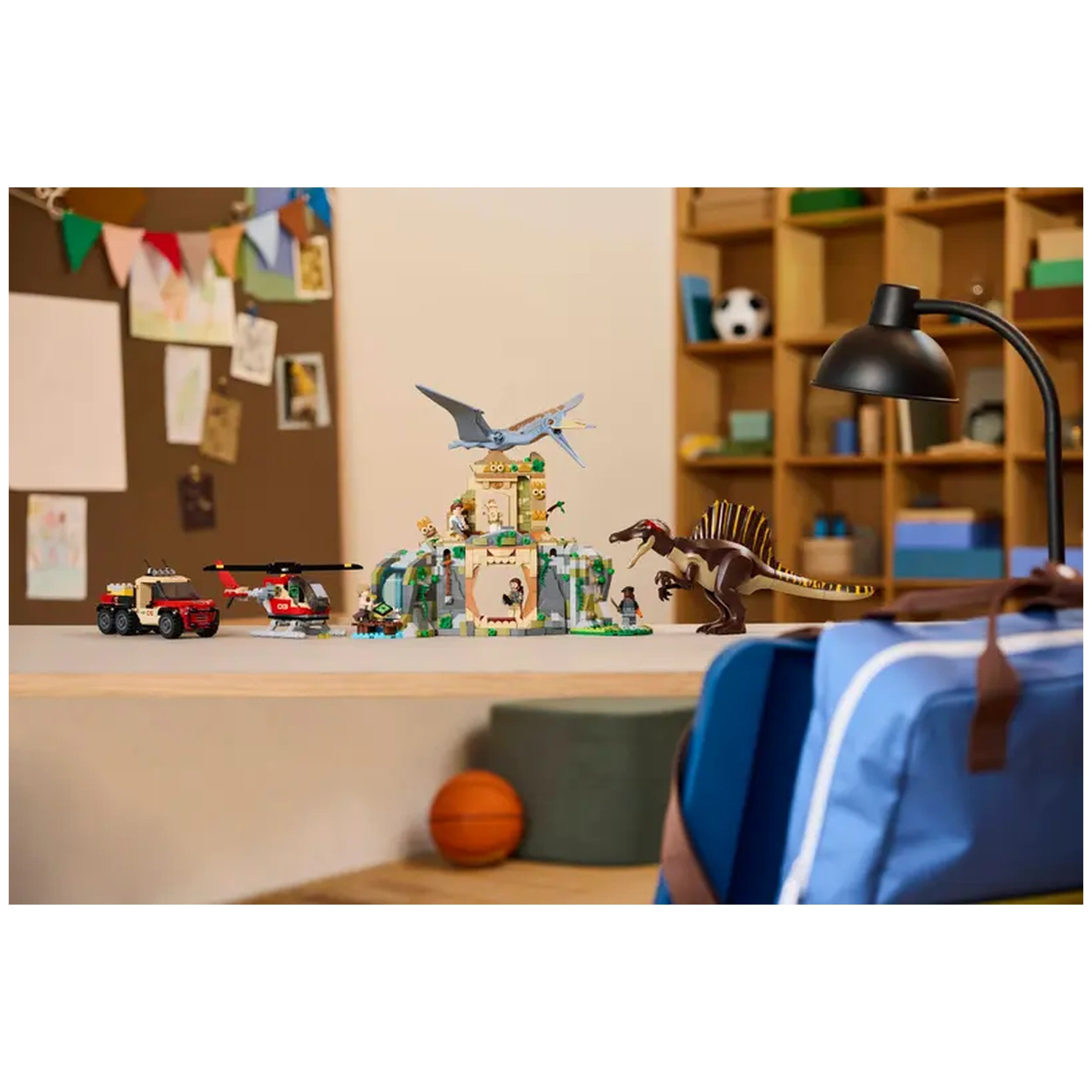 LEGO - Misión Aérea de Spinosaurus y Quetzalcoatlus - Juguetes de Set de Construcción