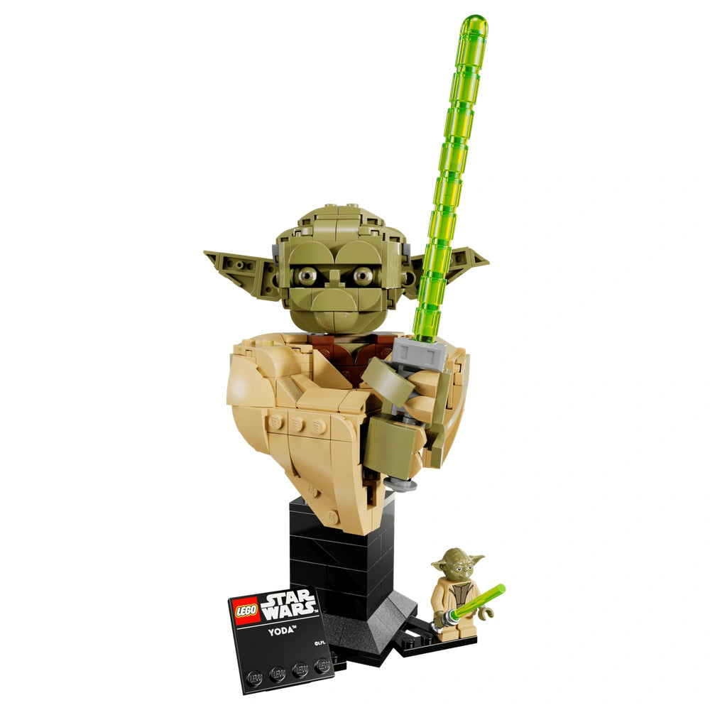 LEGO Star Wars Yoda Bust (75438) - 399 Pcs Attack of the Clones Collector Model - Age: +18 - Construction Set Toys