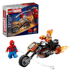 LEGO - Super Héroes Spider-Man vs Ghost Rider Motocicleta - Juguetes de Set de Construcción