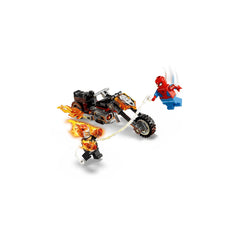 LEGO - Super Héroes Spider-Man vs Ghost Rider Motocicleta - Juguetes de Set de Construcción