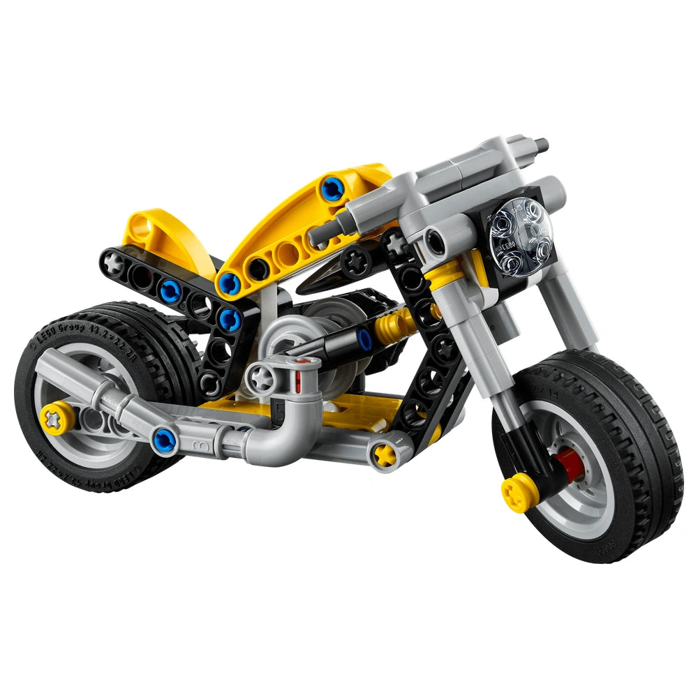 LEGO Technic Yellow Motorcycle (42225) - 181 Pcs - STEM Engineering Building Set - Age +11 - Construction Set Toys