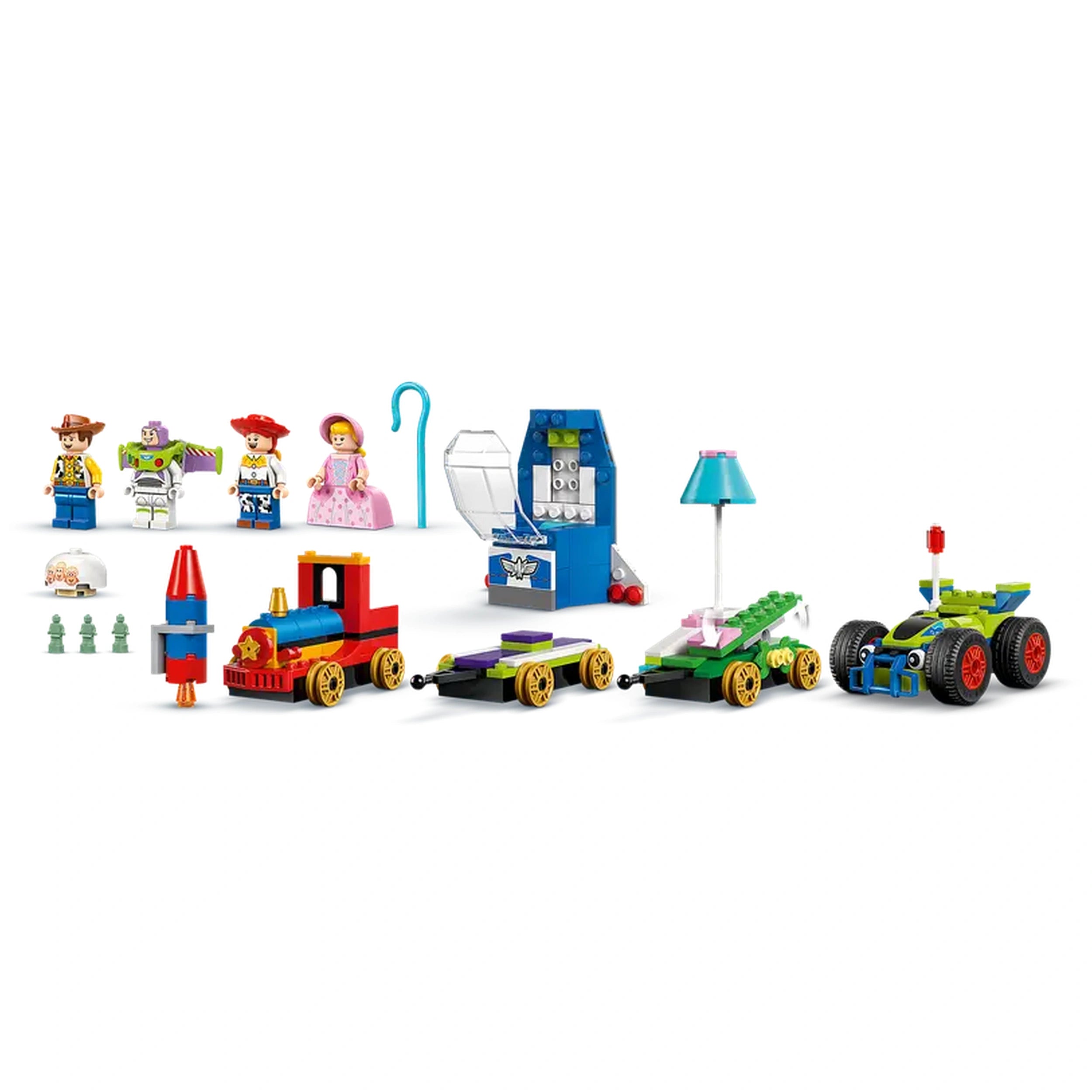 LEGO - Tren de Celebración de Toy Story y Coche RC - Figuras de Acción y Juguetes