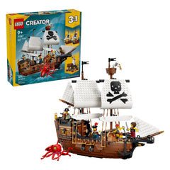 LEGO - Creator 3 En 1 Barco Pirata Icónico - Juguetes de Construcción - +9 - Aventura - 72031387