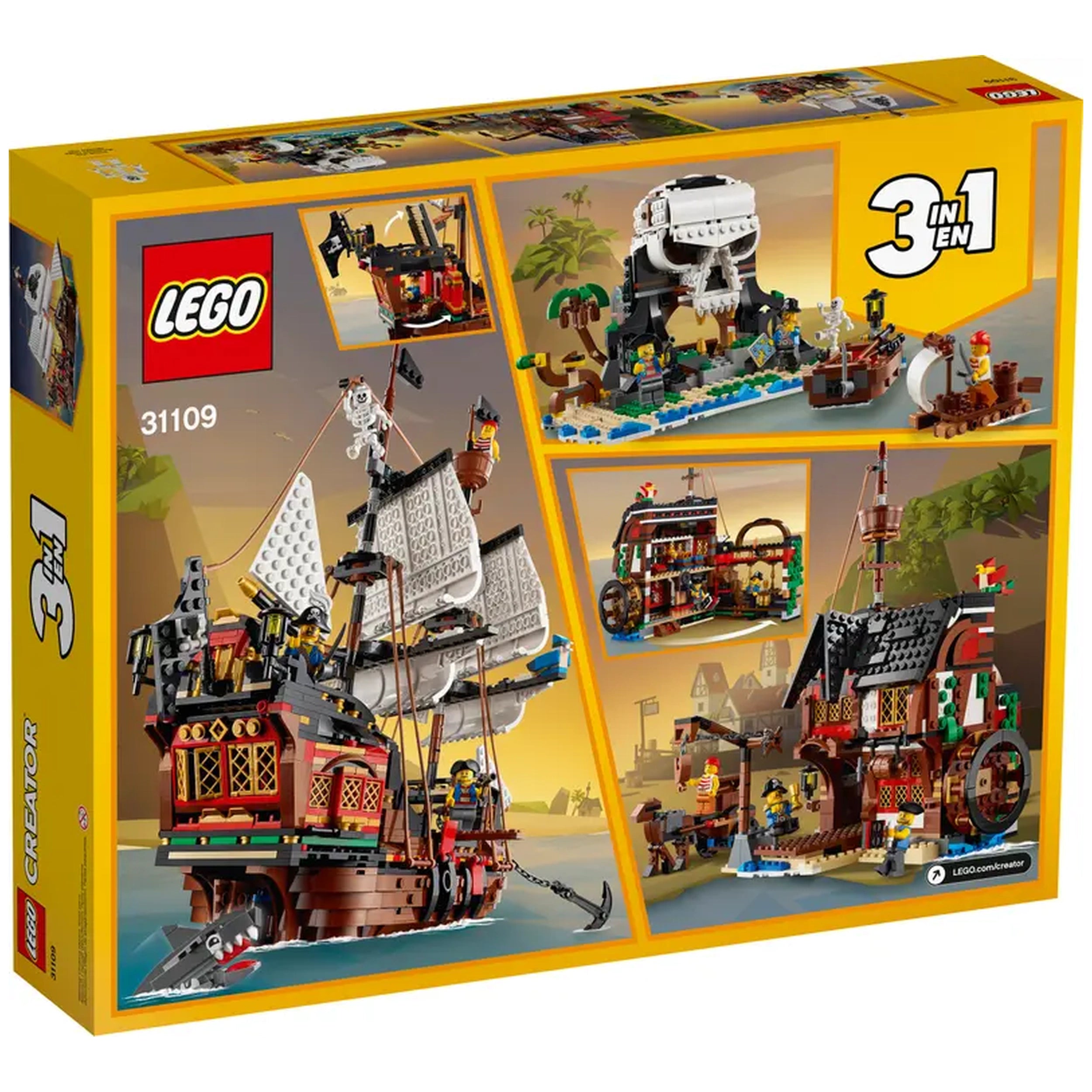 Lego - Creator 3 in 1 - Pirate Ship - Construction Set Toys