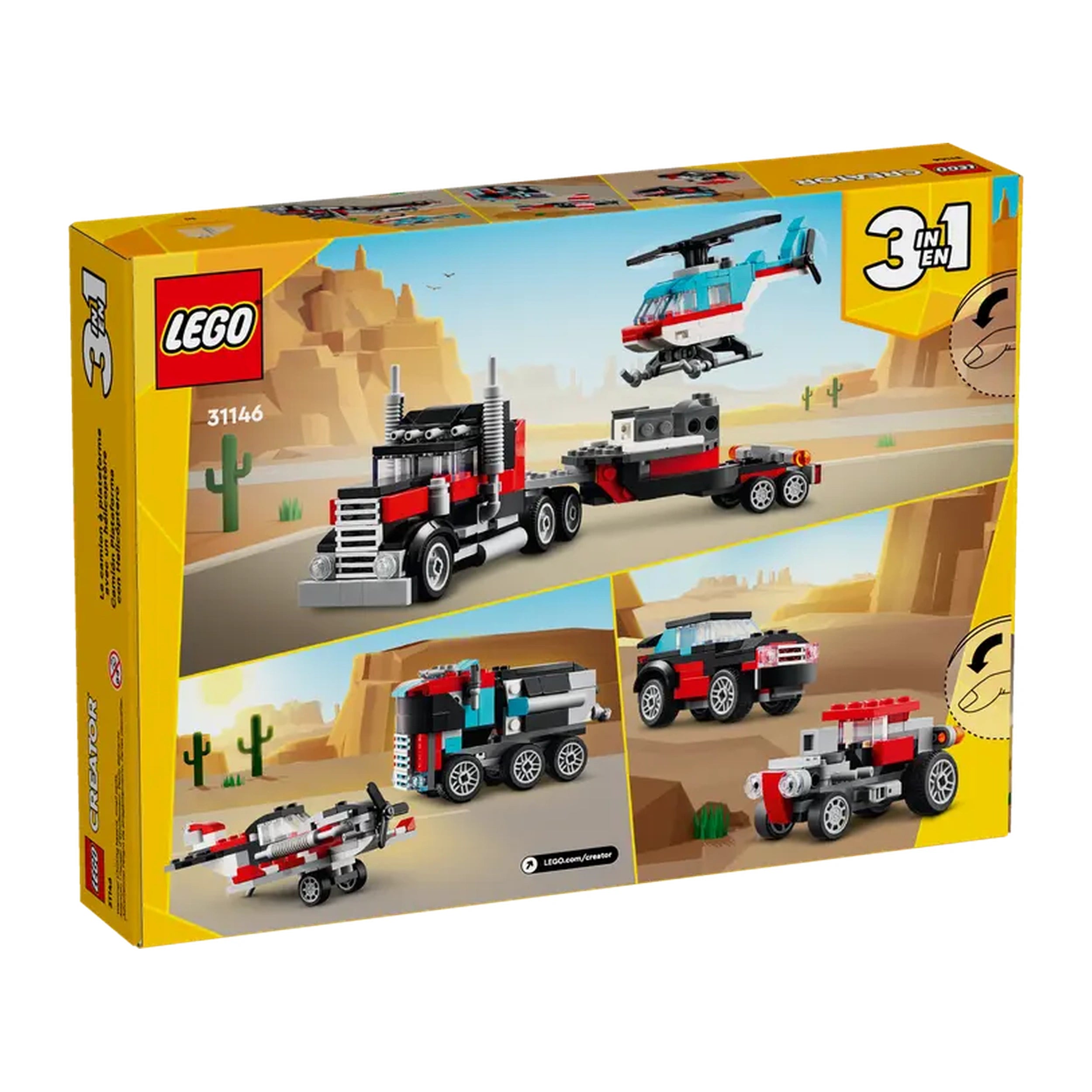 Lego - Creator - Flatbed Truck with Helicopter - Construction Set Toys