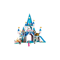 Enchanting LEGO® Disney Cinderella and Prince Charming's Castle set, featuring a three-level castle, mini-doll figures, and playful details.