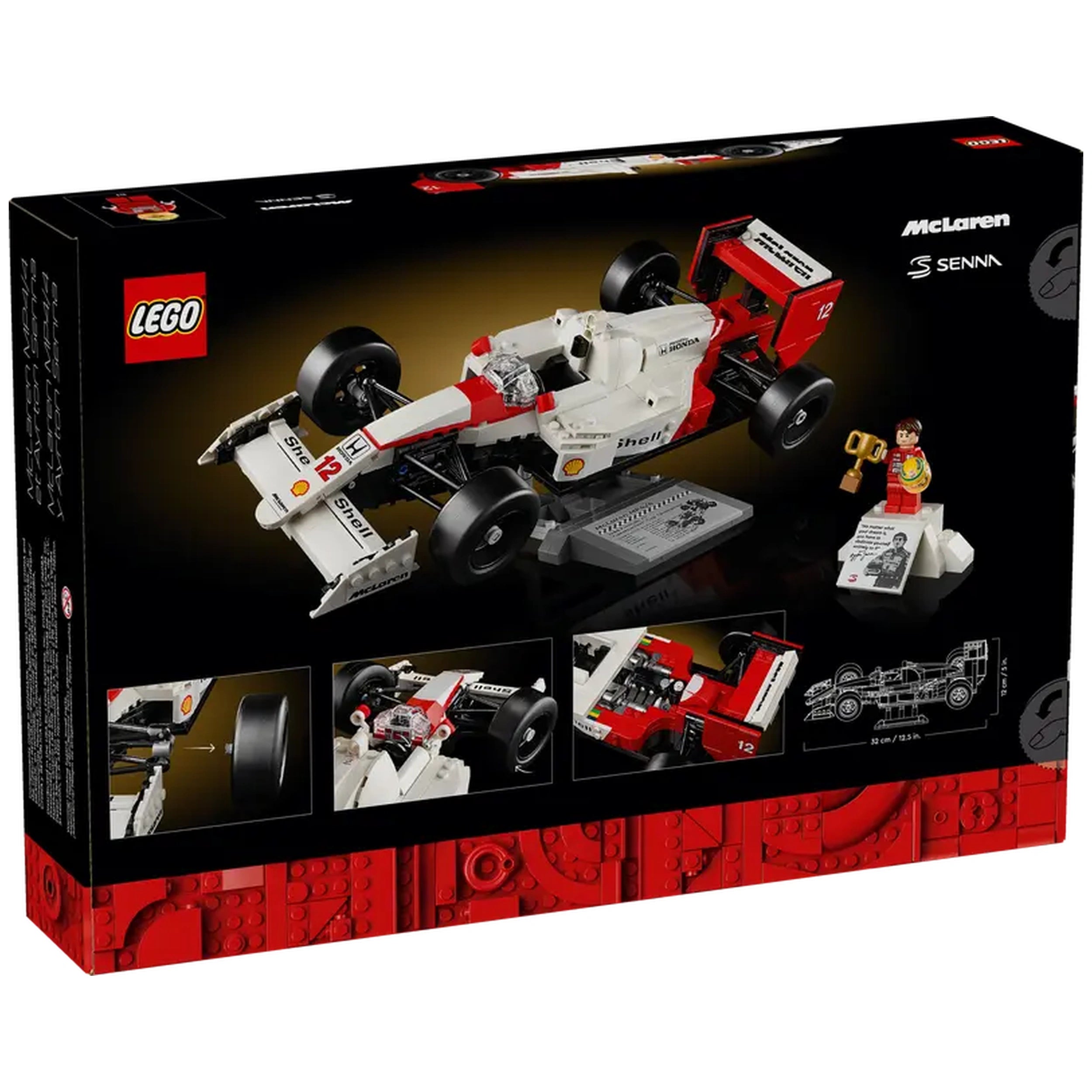 Lego - Icons - McLaren MP4/4 y Ayrton Senna - Juguetes de Set de Construcción