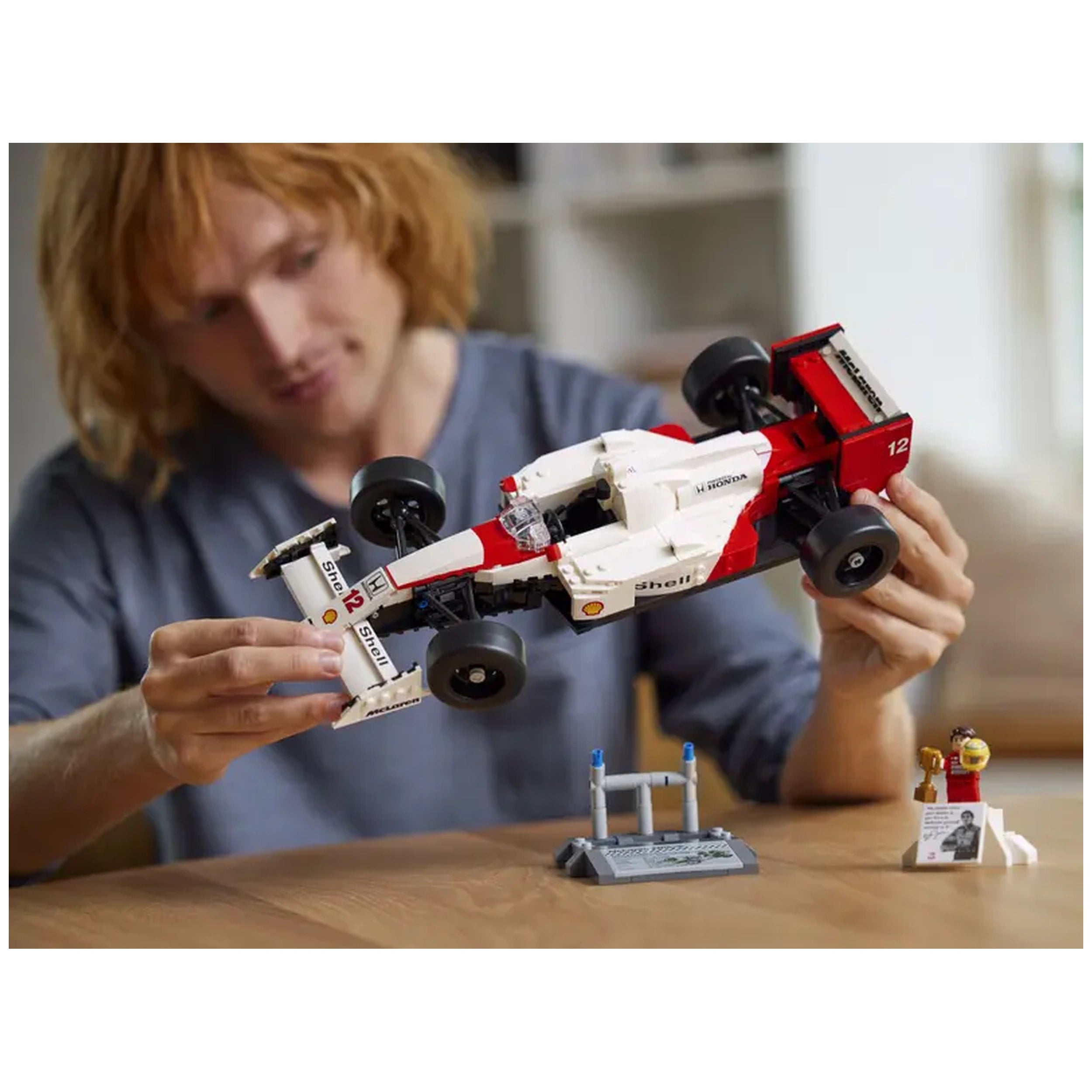Lego - Icons - McLaren MP4/4 y Ayrton Senna - Juguetes de Set de Construcción