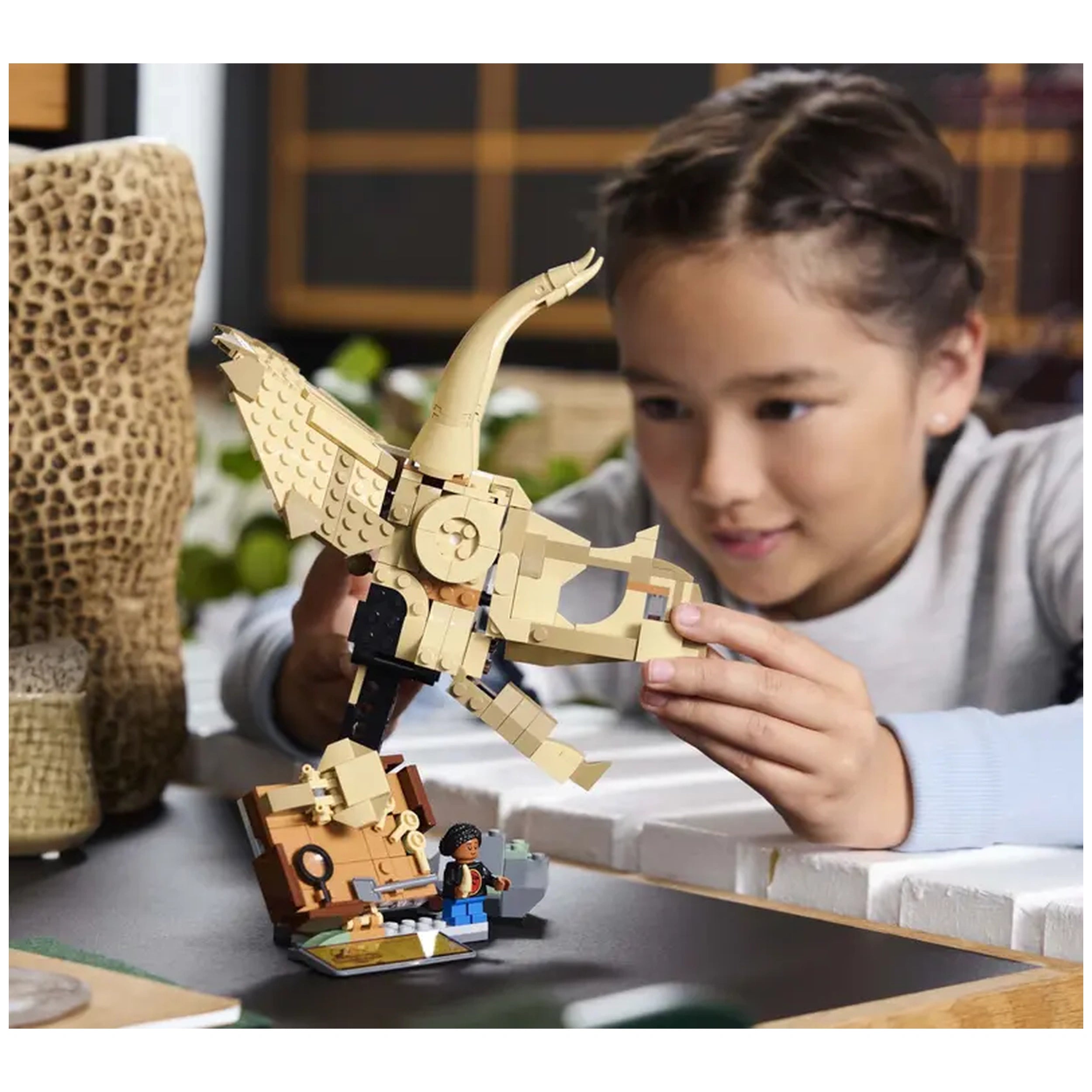 Lego - Jurassic World - Fósiles de Dinosaurios: Cráneo de Triceratops - Juguetes de Set de Construcción