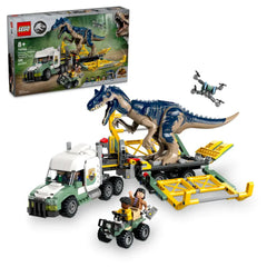 Lego - Jurassic World - Misiones de Dinosaurios: Camión de Transporte de Alosaurio - Juguetes de Set de Construcción