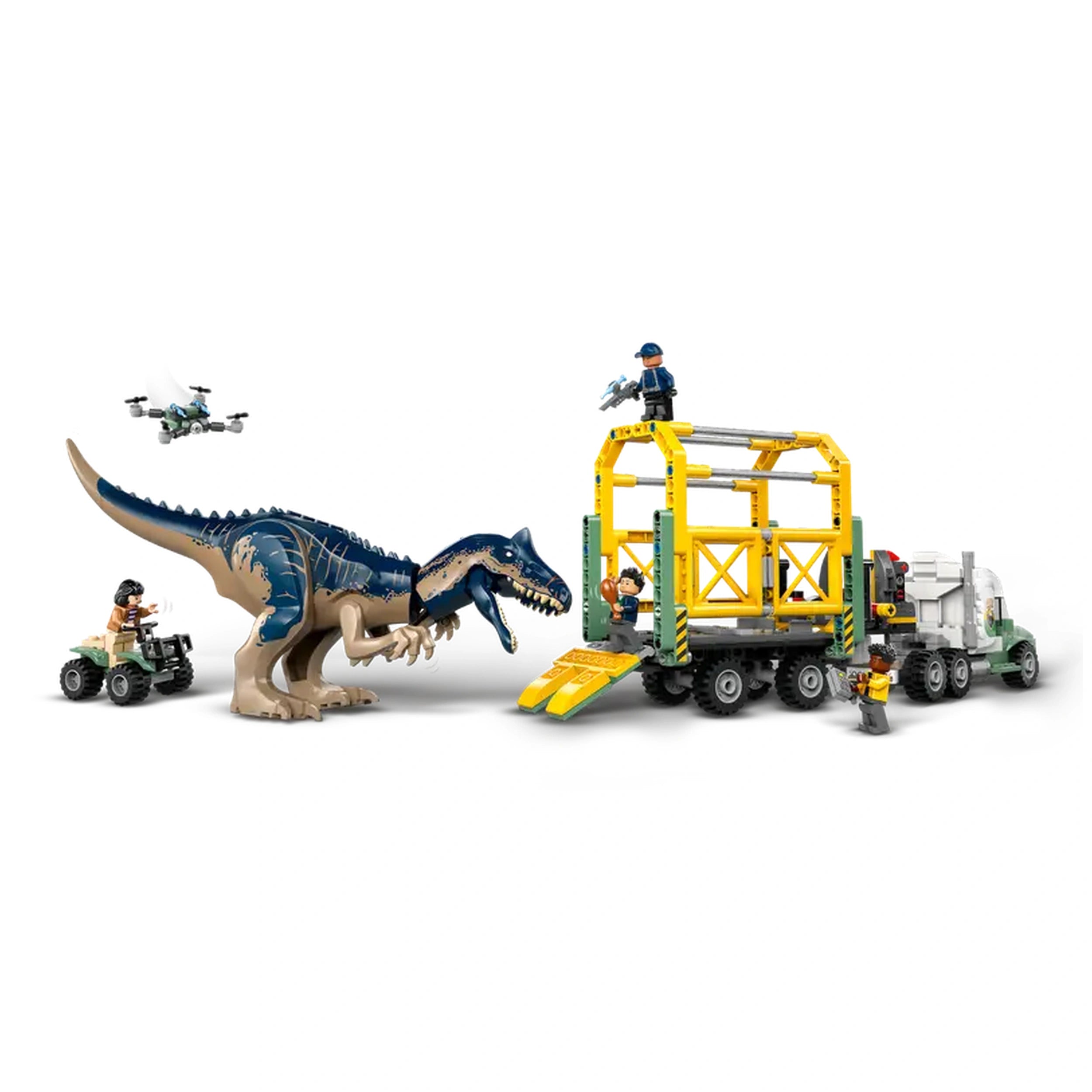 Lego - Jurassic World - Misiones de Dinosaurios: Camión de Transporte de Alosaurio - Juguetes de Set de Construcción