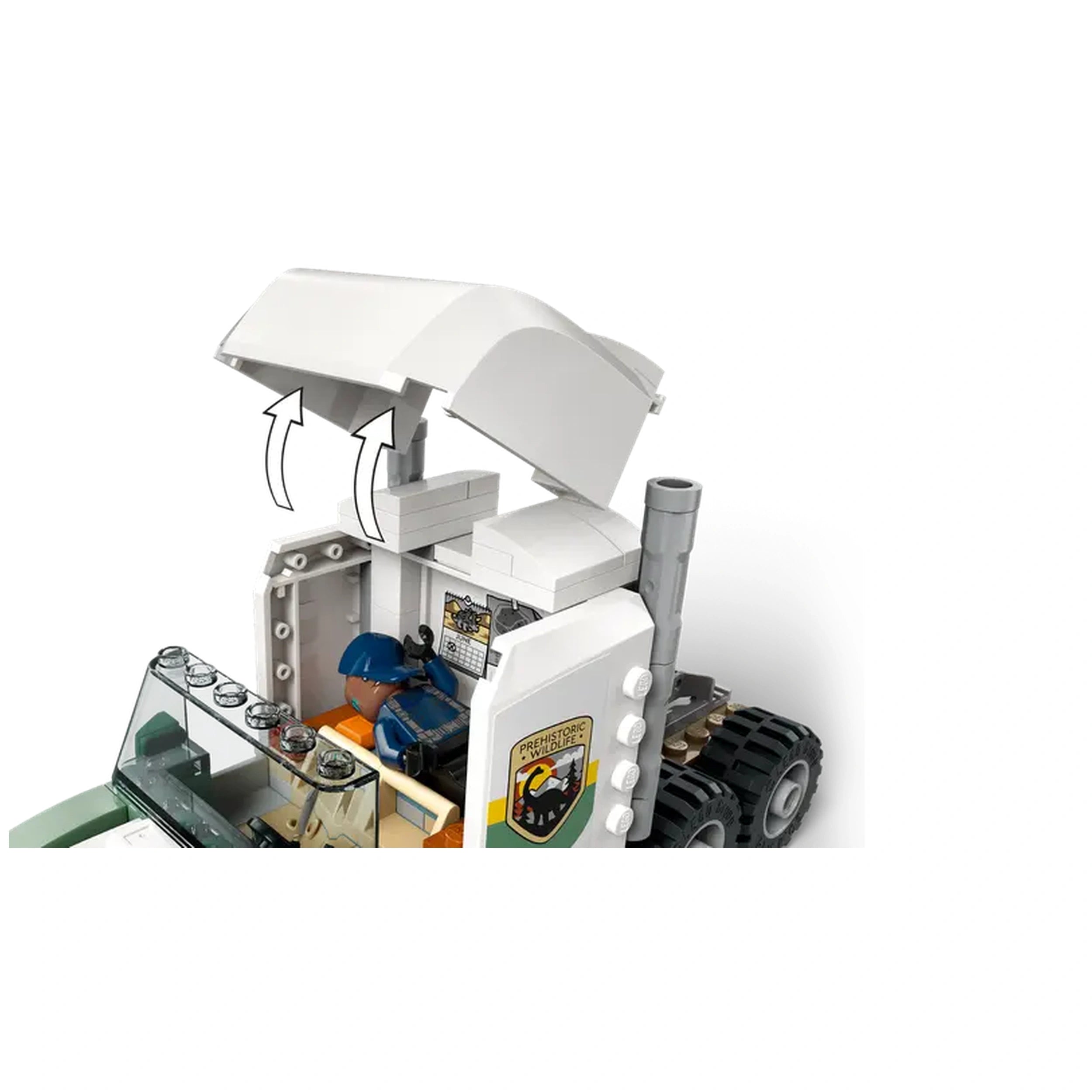 Lego - Jurassic World - Misiones de Dinosaurios: Camión de Transporte de Alosaurio - Juguetes de Set de Construcción