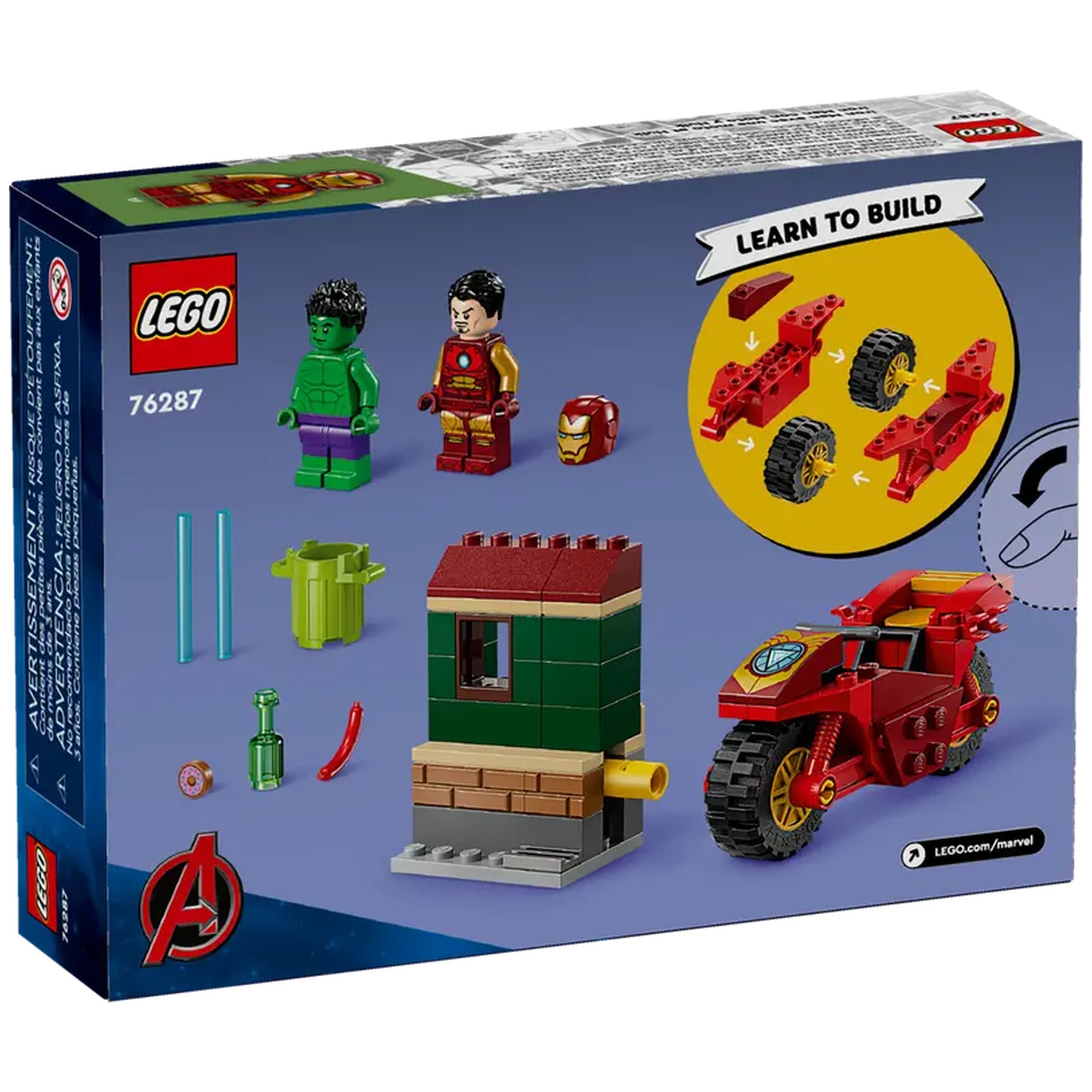 Lego - Marvel Super Heroes - Iron Man with Bike and The Hulk - Construction Set Toys