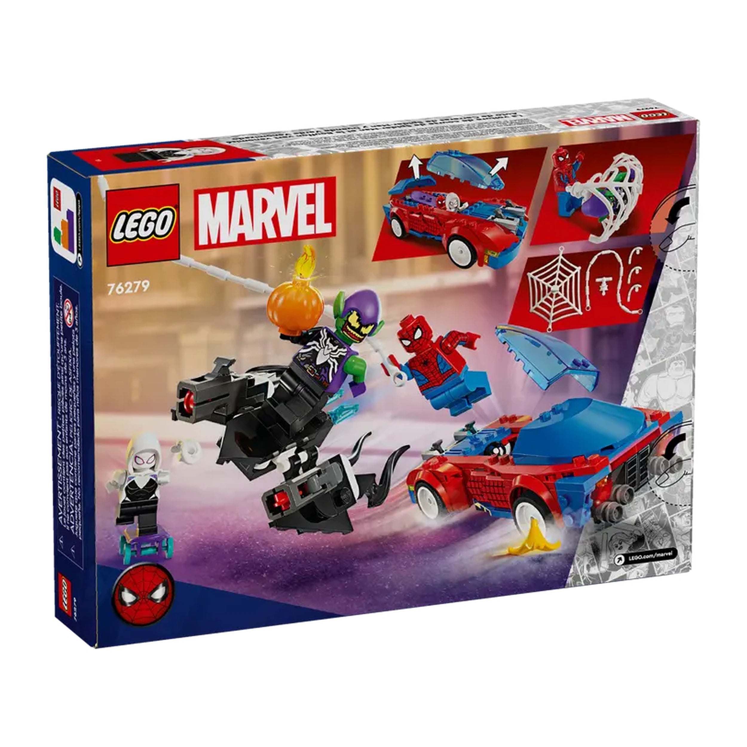 Lego - Marvel Super Heroes - Spider-Man Race Car & Venom Green Goblin - Construction Set Toys