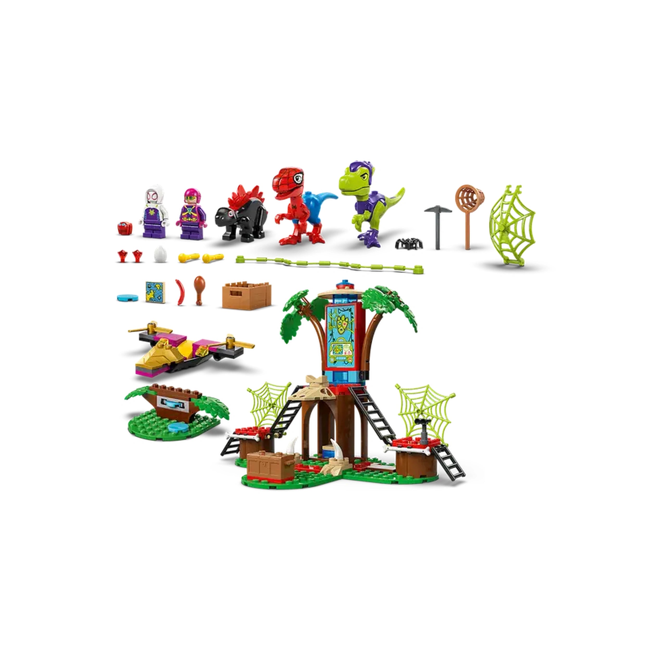 Lego - Marvel Super Heroes - Spidey and Gobby's Raptor Battle at Tree House HQ - Construction Set Toys