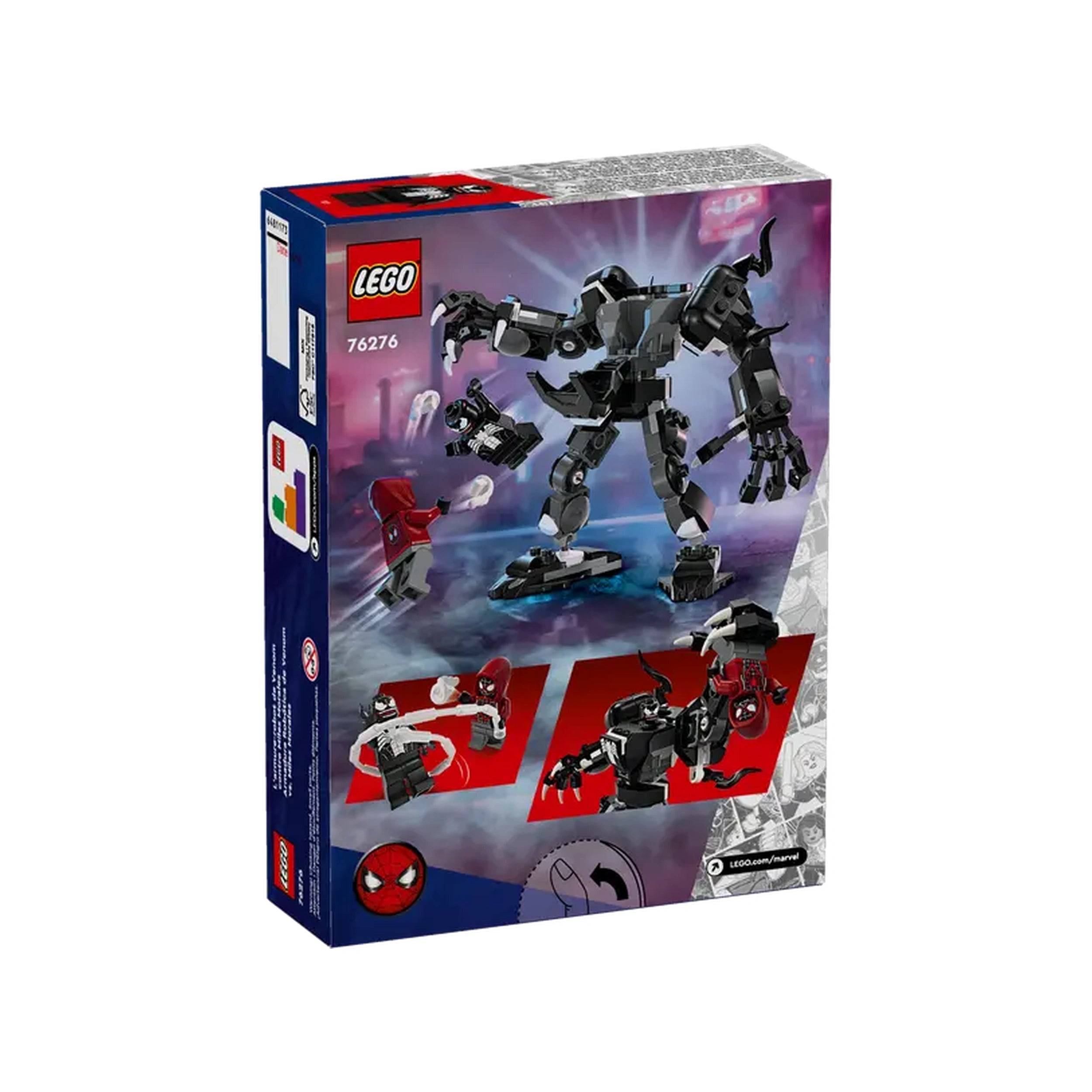 Lego - Marvel Super Héroes - Armadura Mech de Venom vs. Miles Morales - Juguetes de Set de Construcción