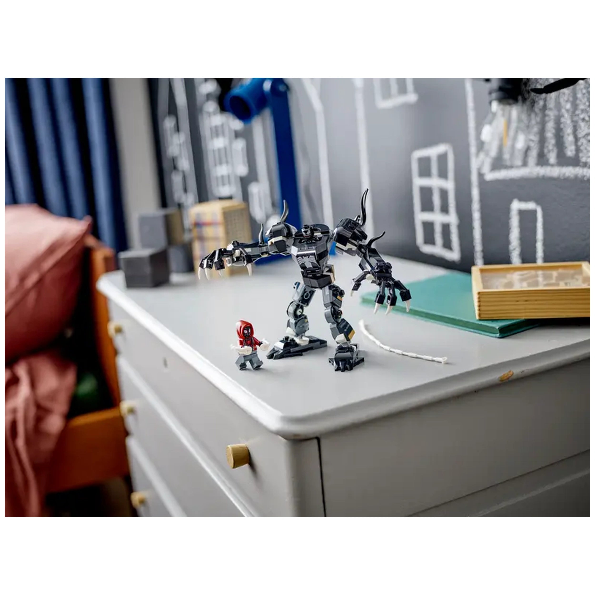 Lego - Marvel Super Héroes - Armadura Mech de Venom vs. Miles Morales - Juguetes de Set de Construcción