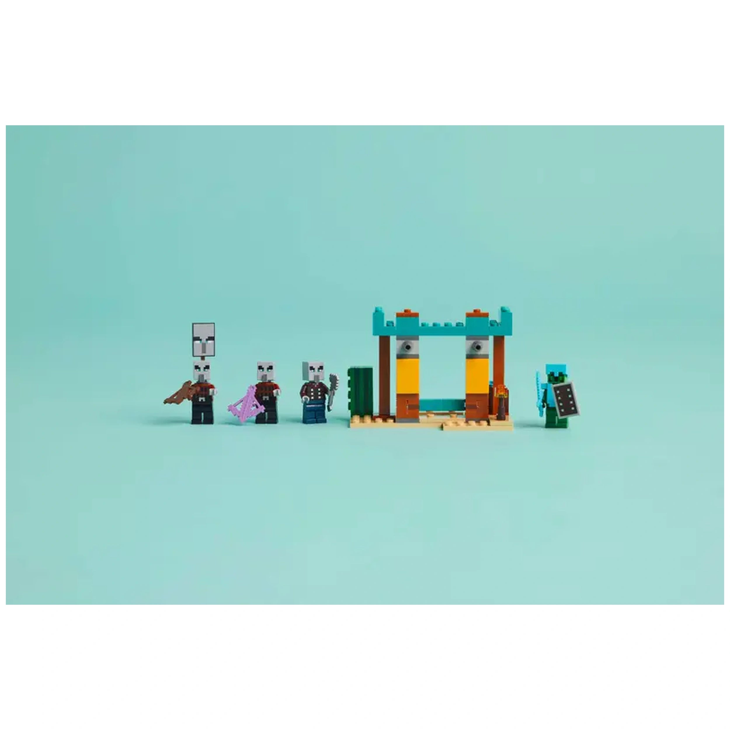 Lego - Minecraft - La Patrulla del Desierto Illager - Juguetes de Construcción