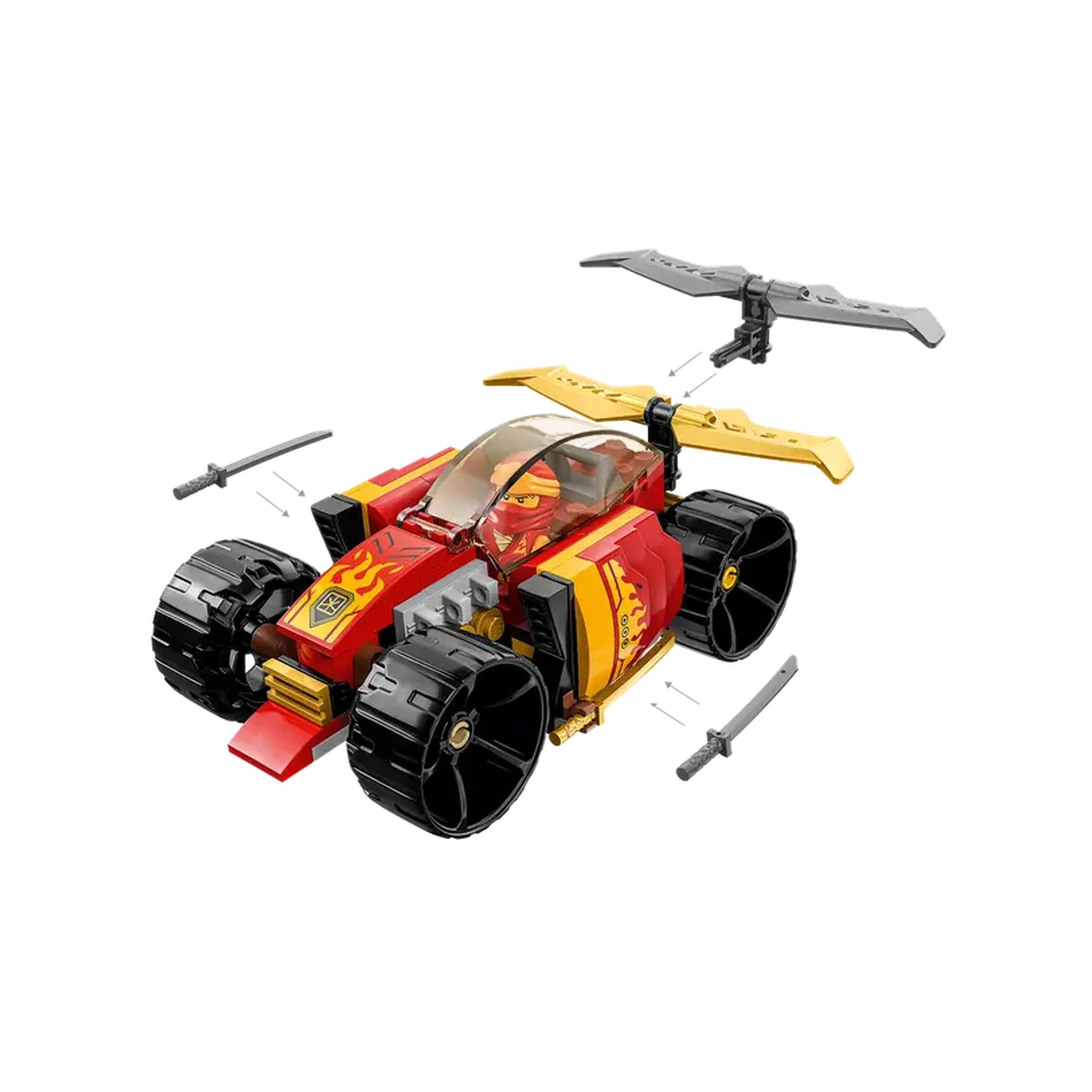 Lego - Ninjago - El coche de carreras ninja EVO de Kai - Juguetes de construcción