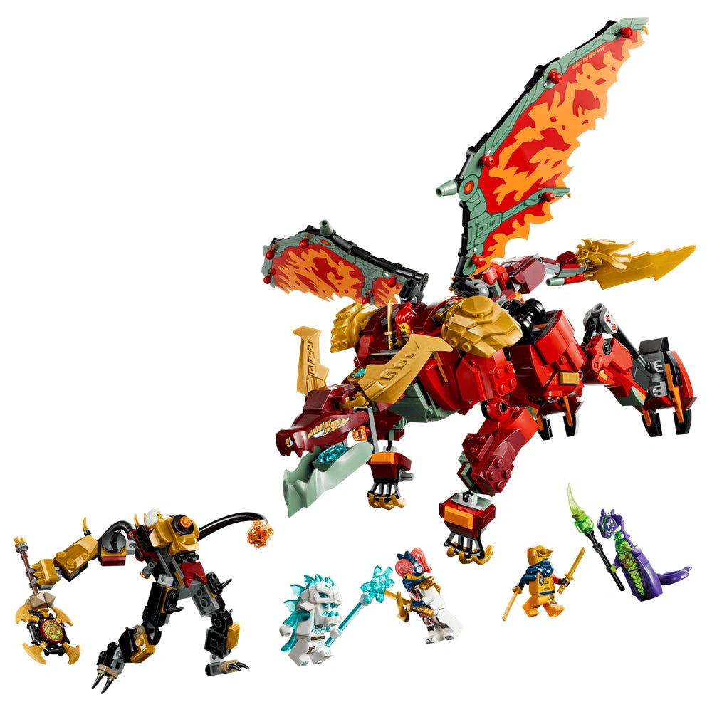 LEGO - Ninjago Wyldfyre's Transforming Dragon Mech - Juguetes de Construcción - +9 - 72071868