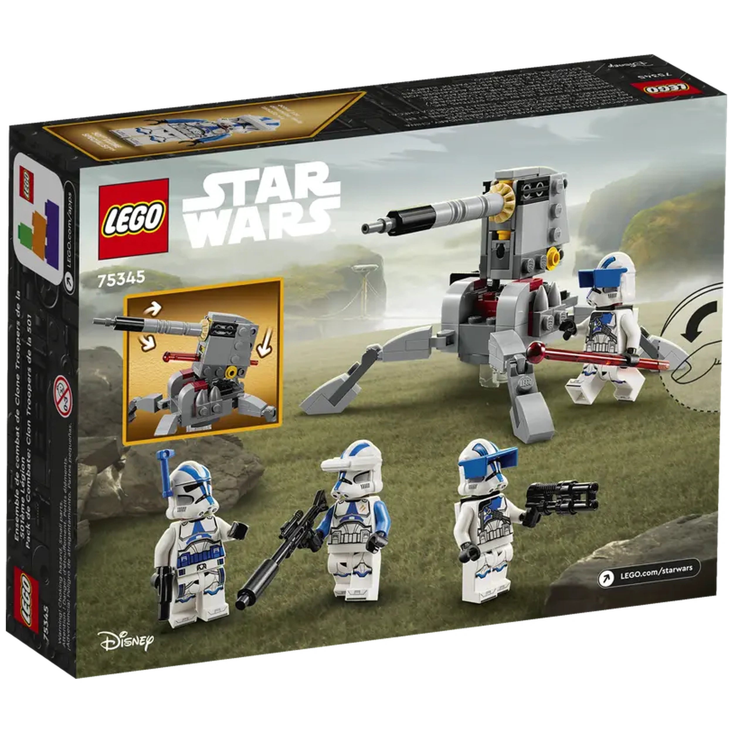 Lego - Star Wars - Pack de Batalla de los Clones 501st - Juguetes de Set de Construcción