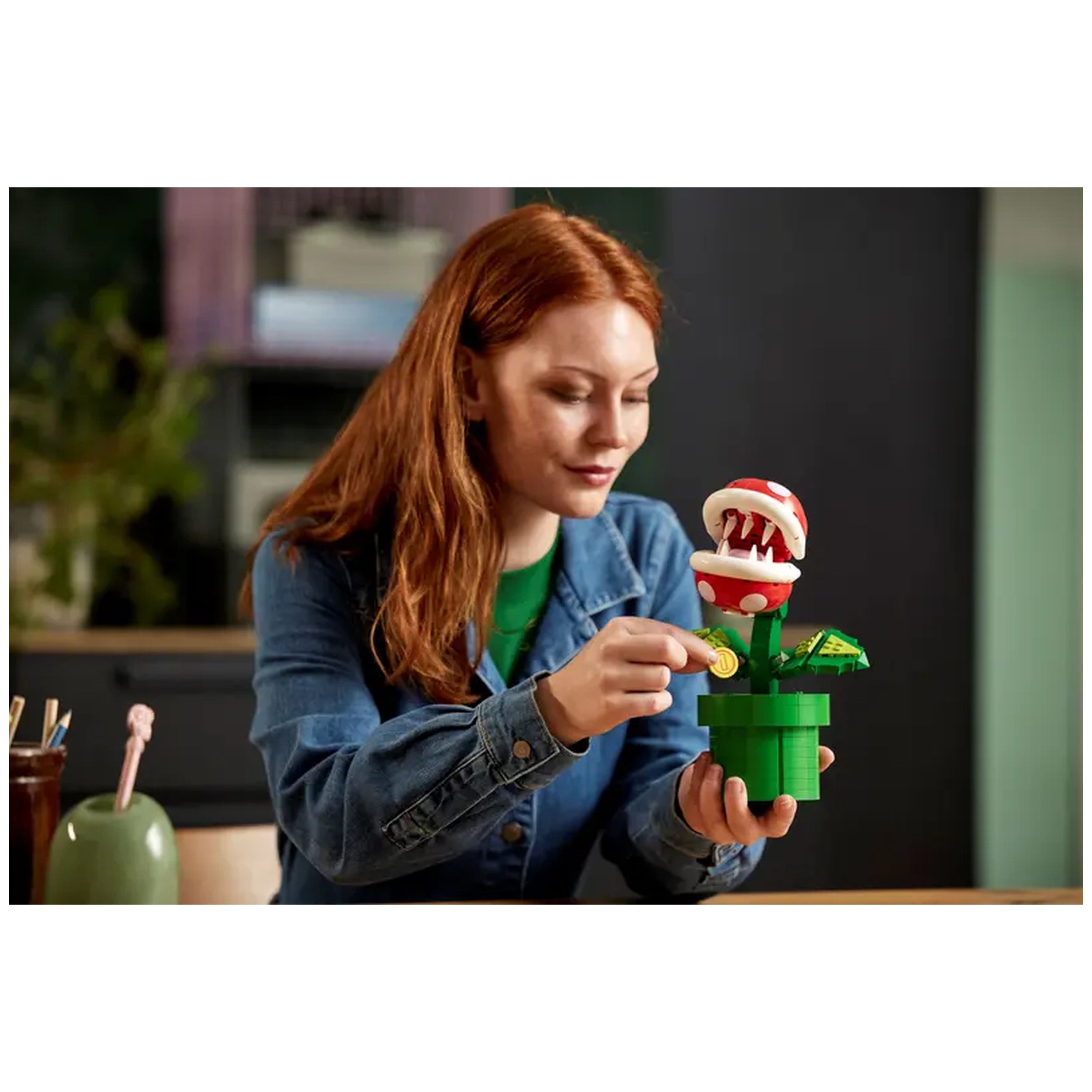 Lego - Super Mario - Set de Construcción de la Planta Piraña - Juguetes