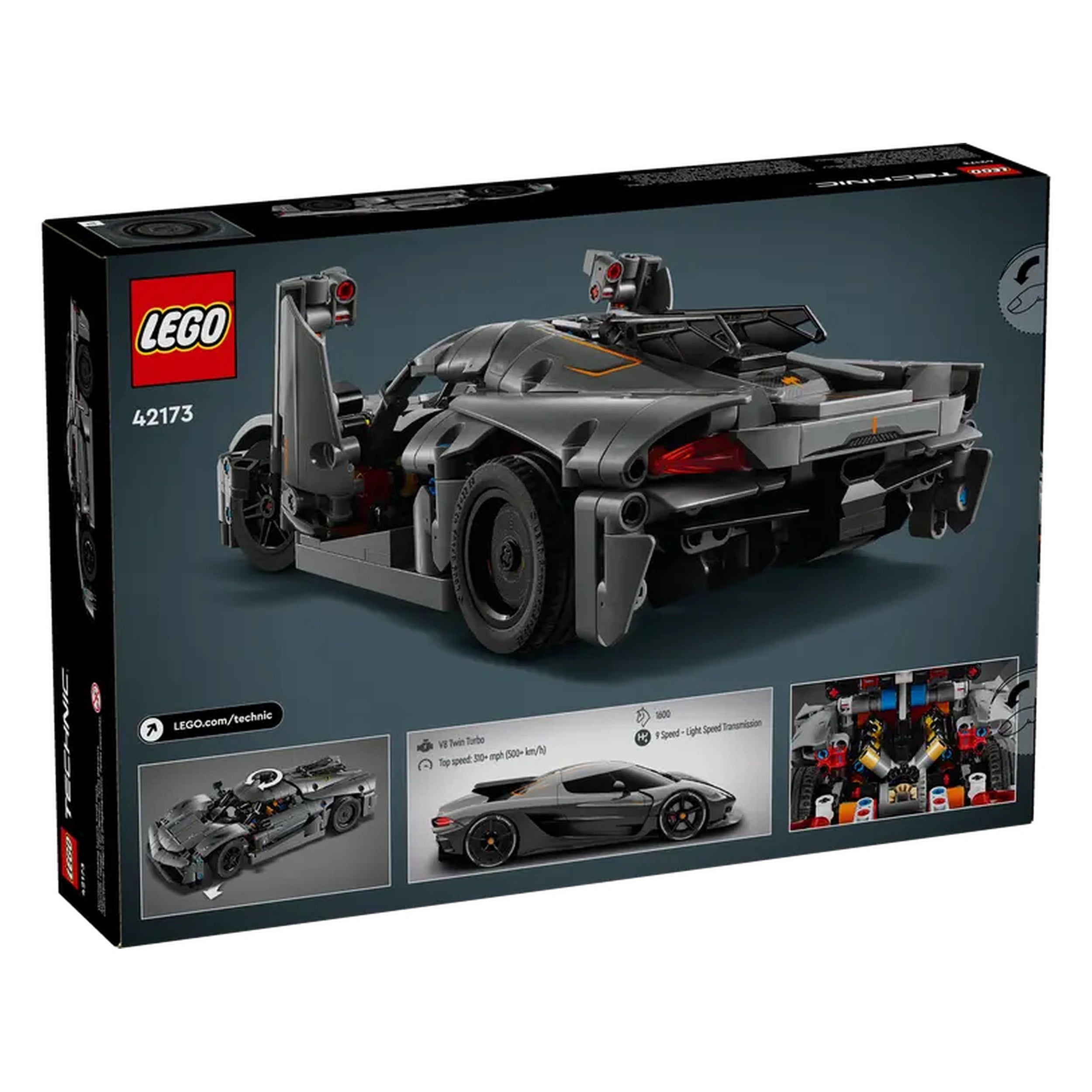 Lego - Technic - Koenigsegg Jesko Absolut Hypercar Gris - Set de Construcción Juguetes