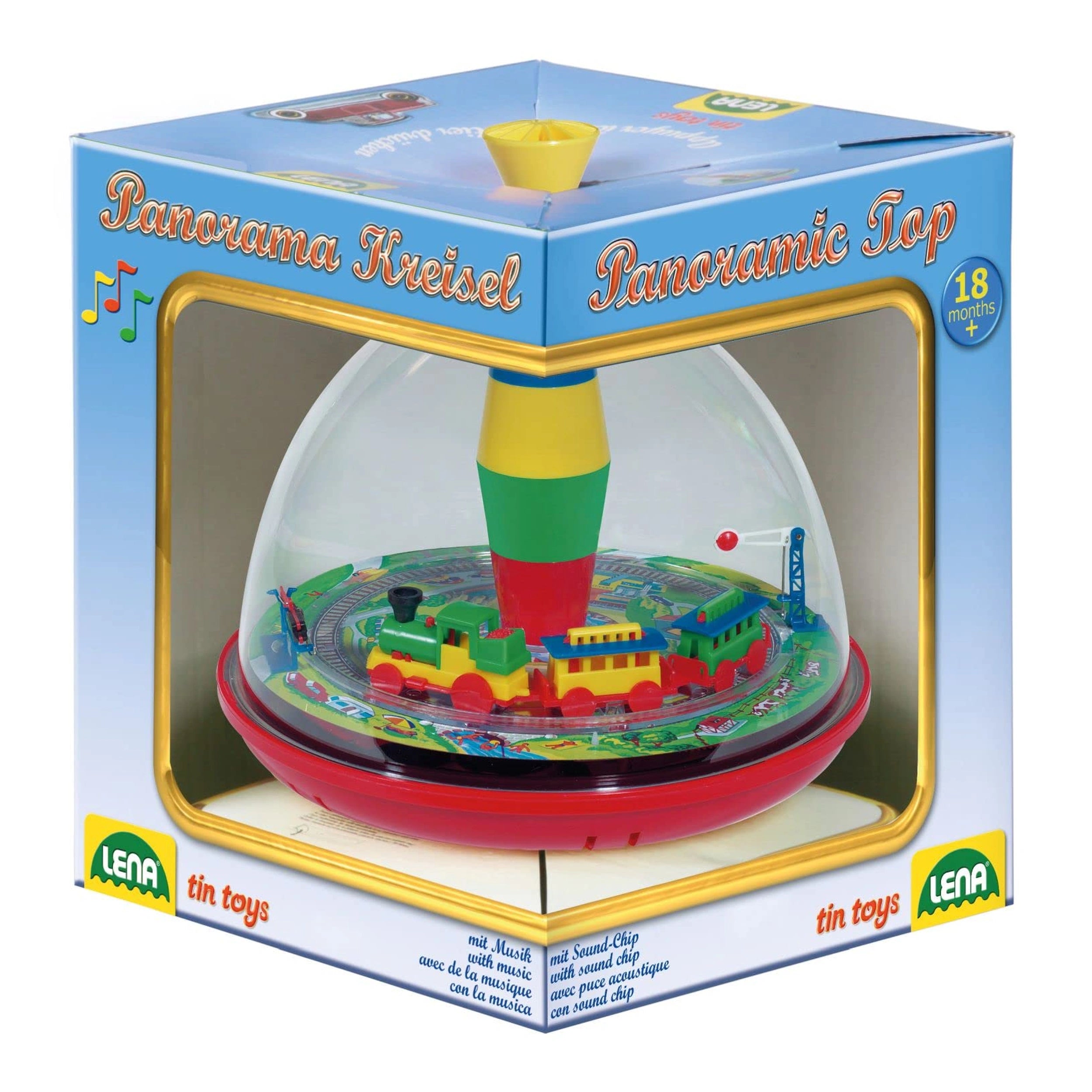 Lena - Trompo - Ferrocarril Rotatorio 19 cm - Juguetes de Actividad para Bebés