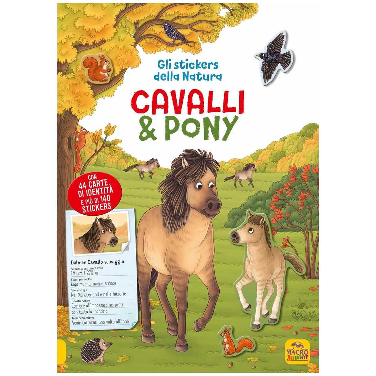 MACRO JUNIOR - Pegatinas de Naturaleza de Caballos y Ponis - Libros