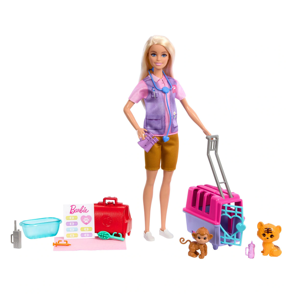 MATTEL - Barbie - Juego de Rescate y Liberación de Animales - Muñecas, Juegos de Juego y Figuras de Juguete