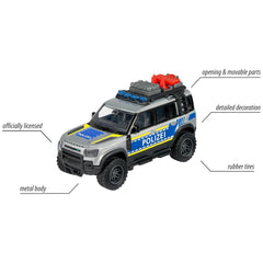 Majorette Land Rover Defender 90 Vehículos de Juego de Policía