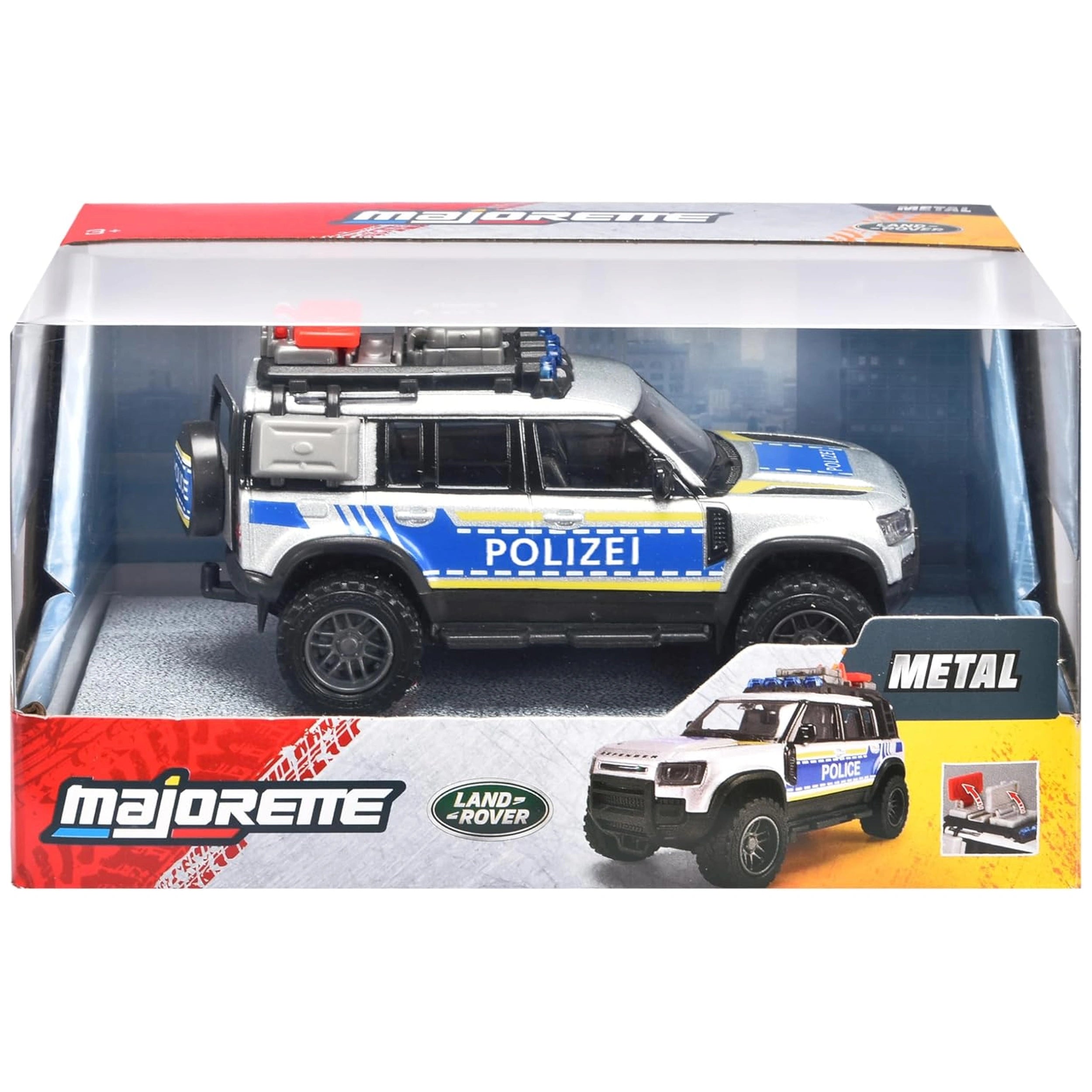 Majorette Land Rover Defender 90 Vehículos de Juego de Policía