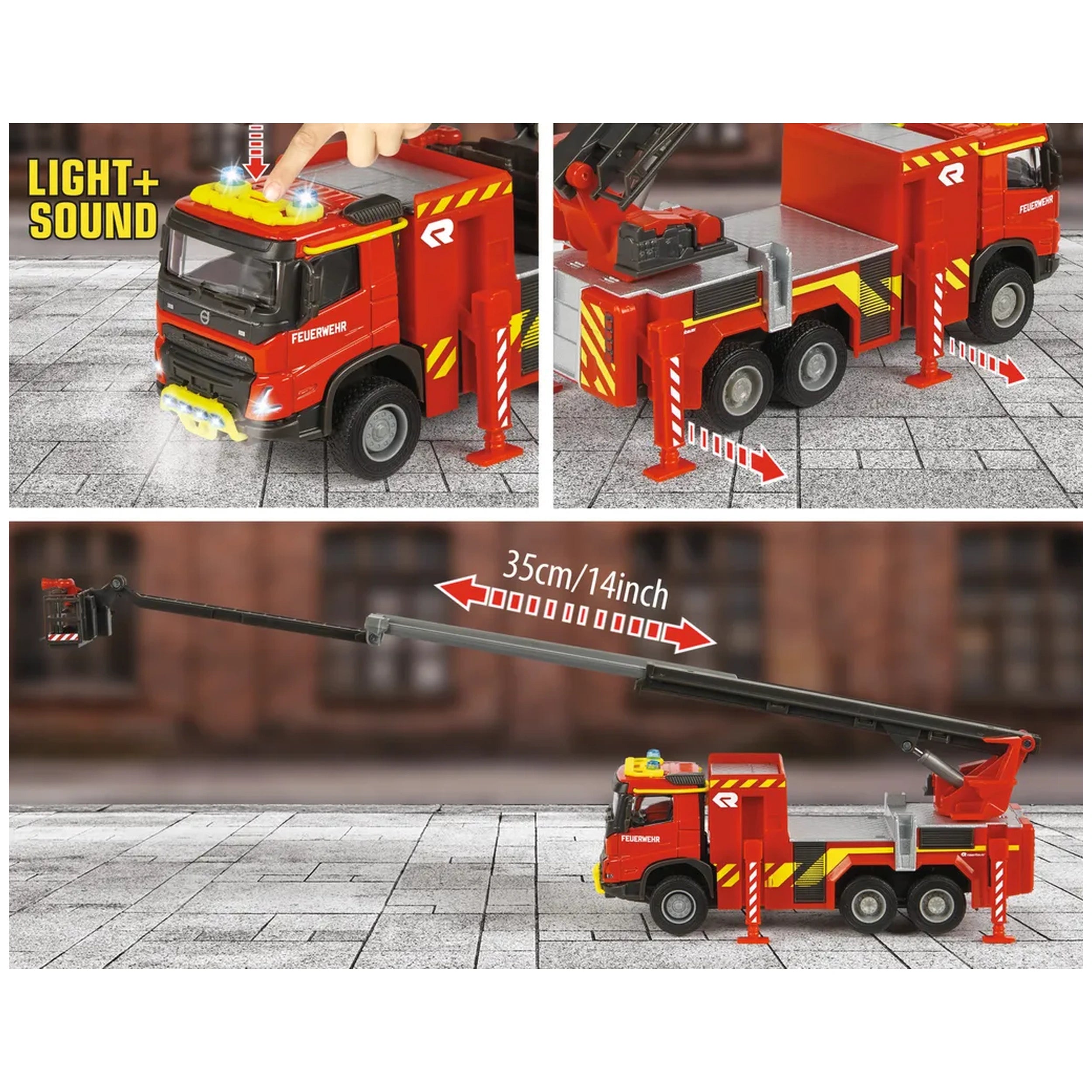 Majorette - Vehículos de Juego Camión de Bomberos Volvo