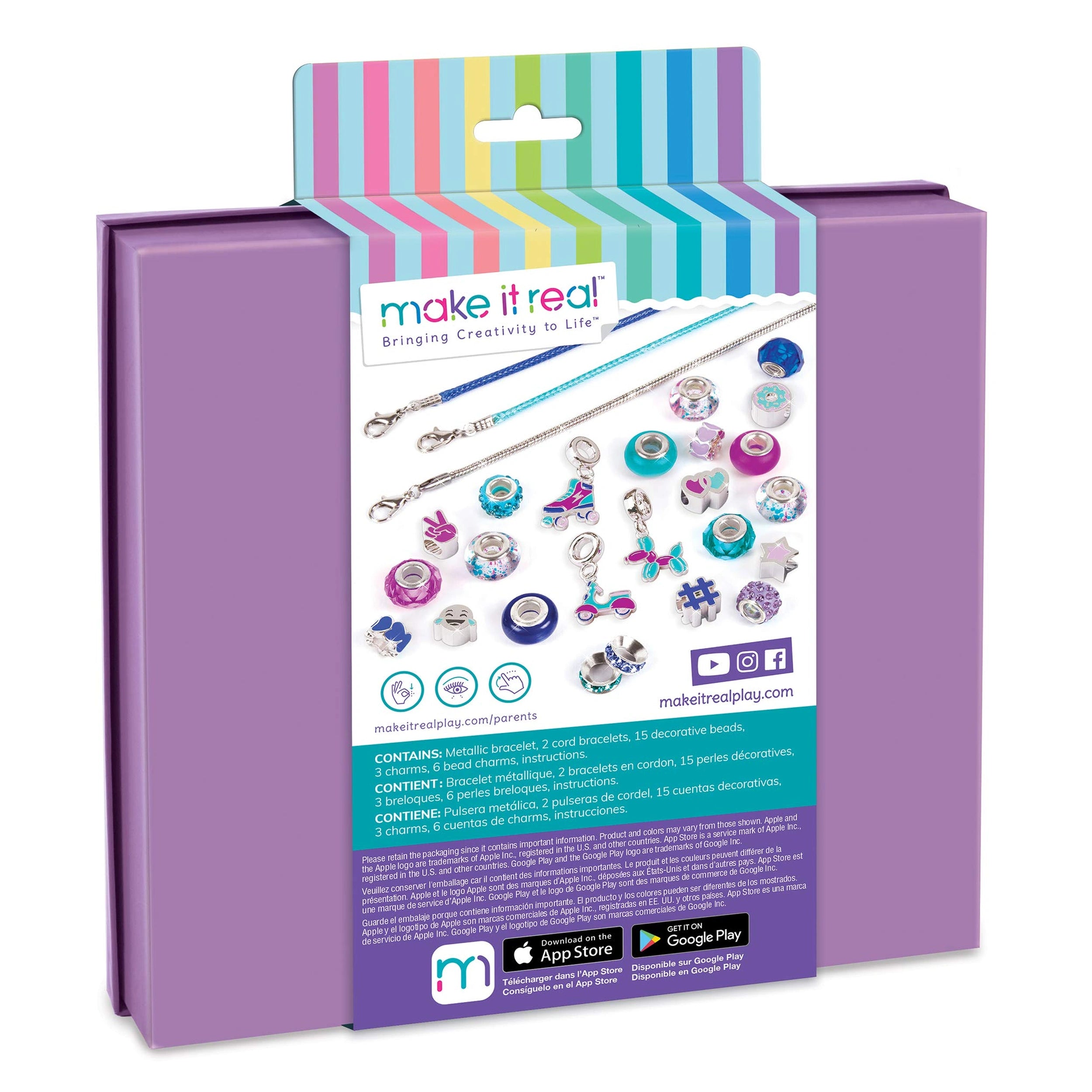 Make It Real - Halo Charms Bracelets True Blue - Arts & Crafts