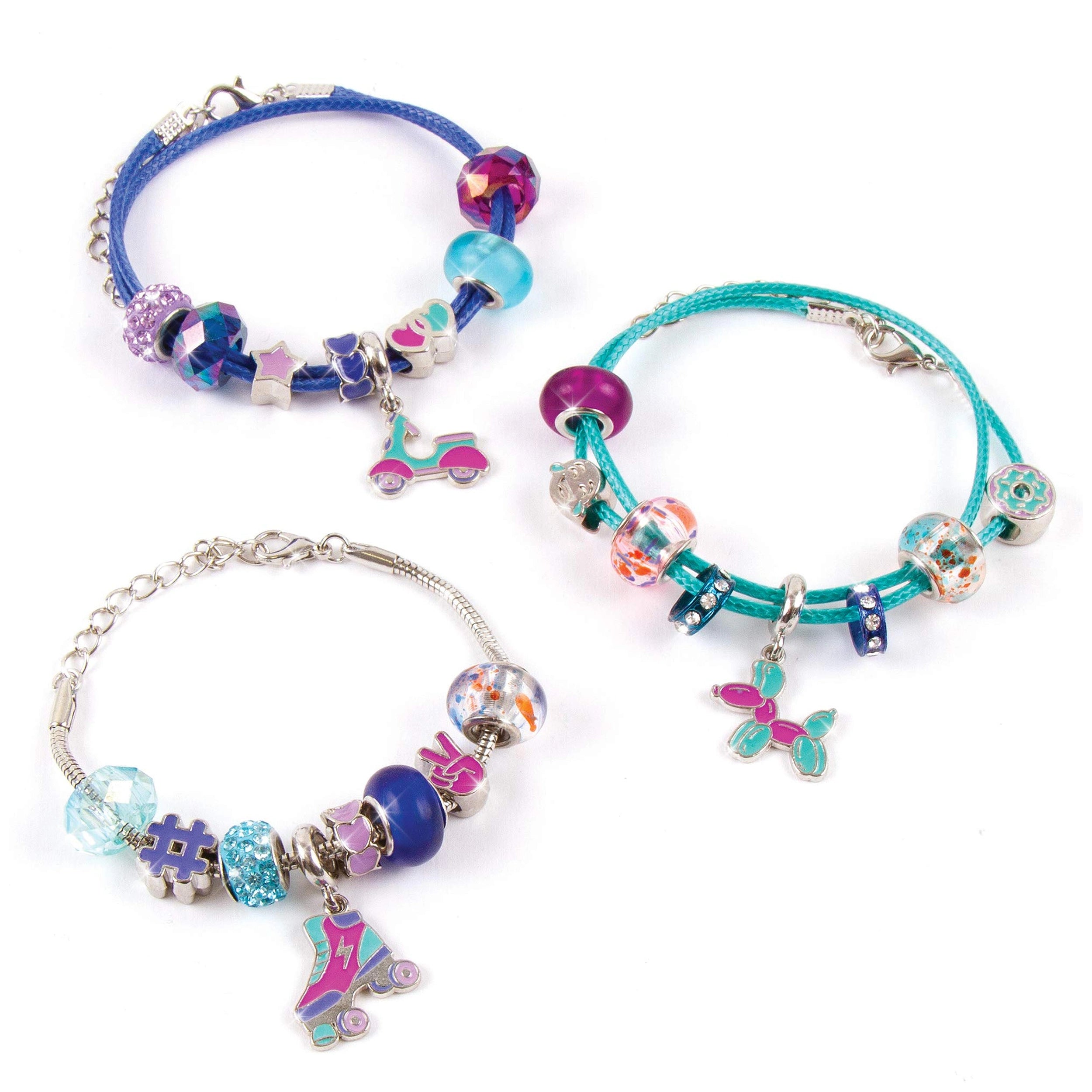 Make It Real - Halo Charms Bracelets True Blue - Arts & Crafts
