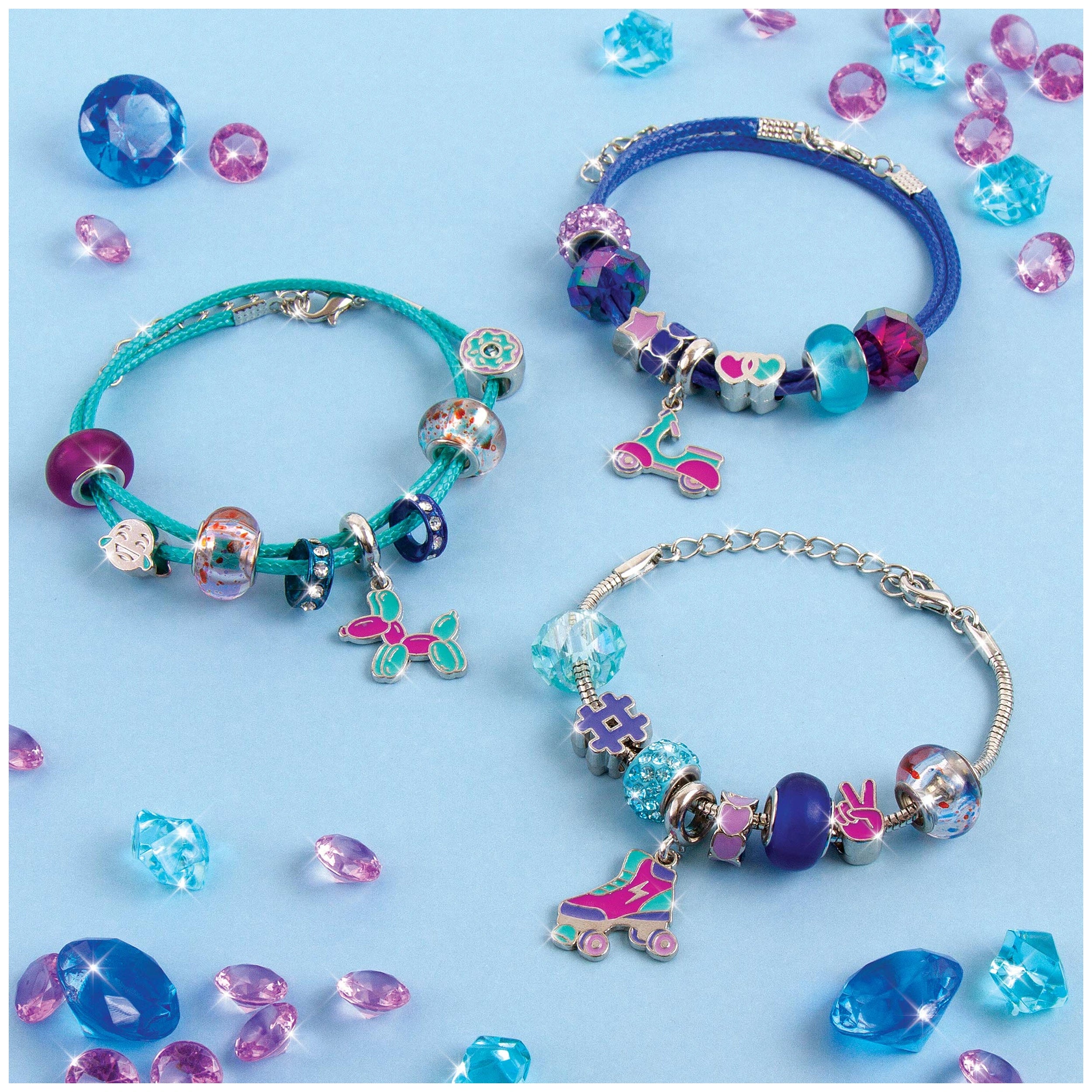 Make It Real - Halo Charms Bracelets True Blue - Arts & Crafts