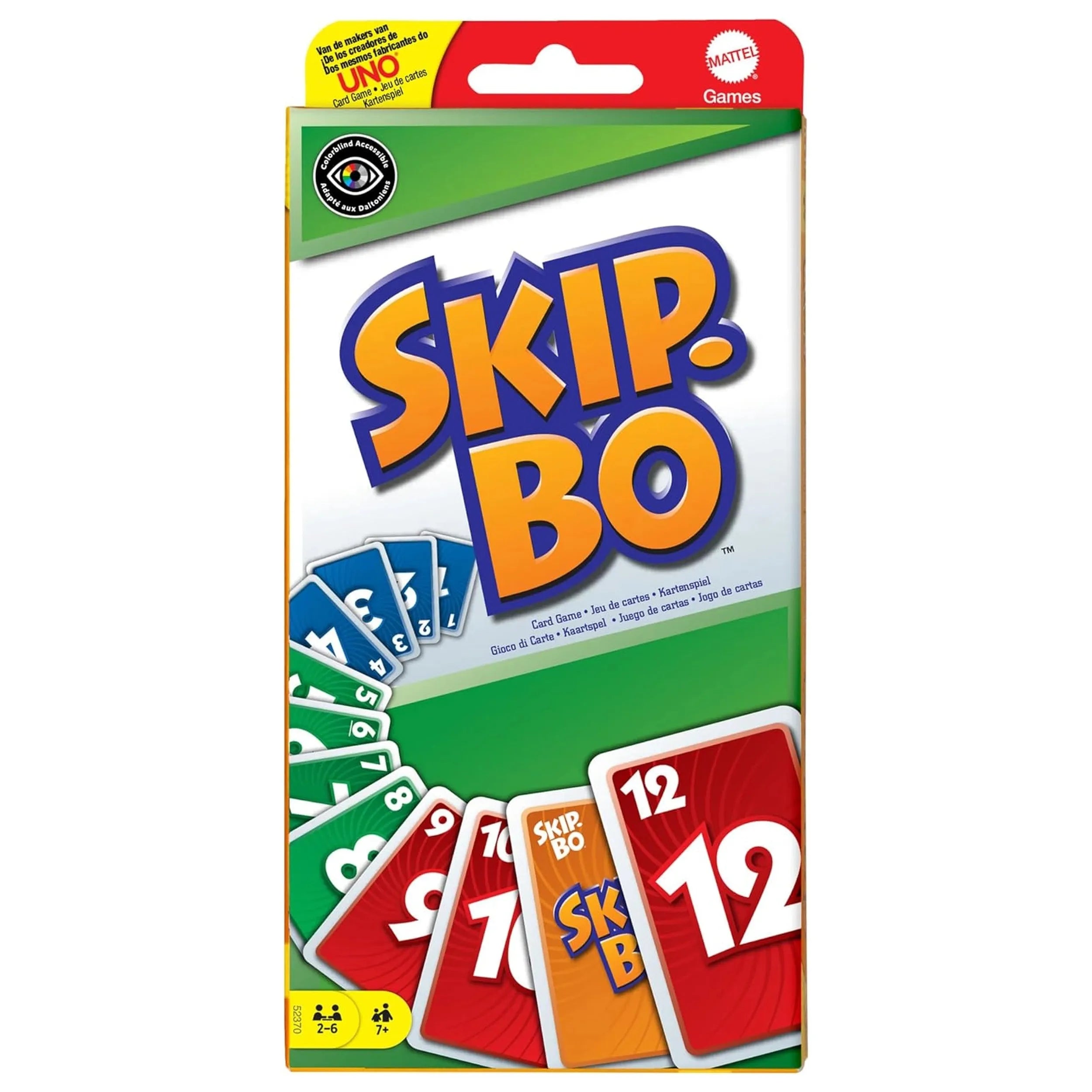 Mattel - Juego de cartas de secuenciación definitivo Skip-Bo
