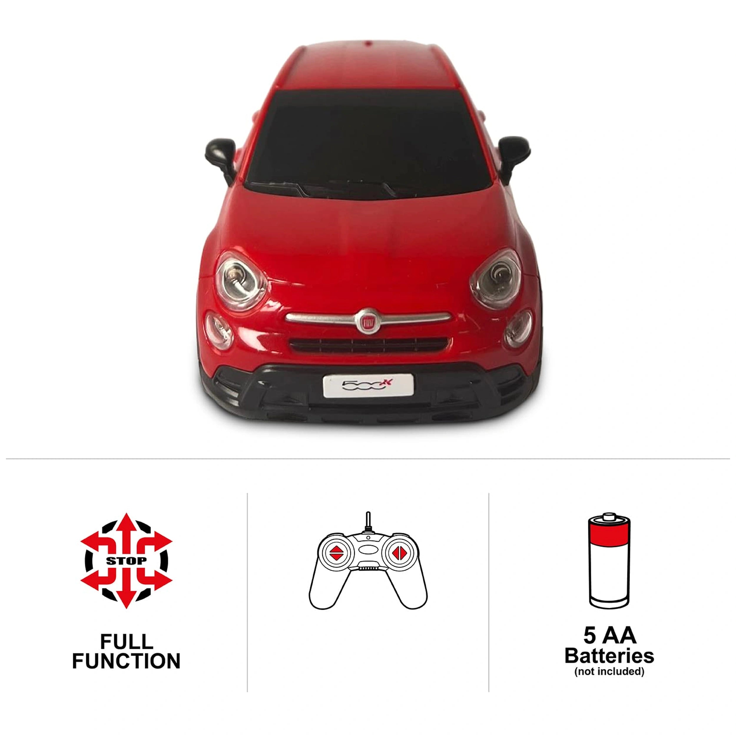 Mondo - Fiat 500 X Radio-Controlled 2.4 GHz 1:24 Full Function - Play Vehicles