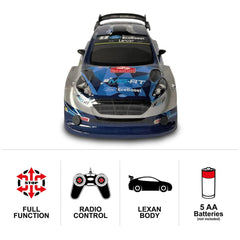 Mondo - Ford Fiesta WRC Control Remoto 2.4 GHz 1:24 Función Completa con Carrocería de Lexan - Vehículos de Juego