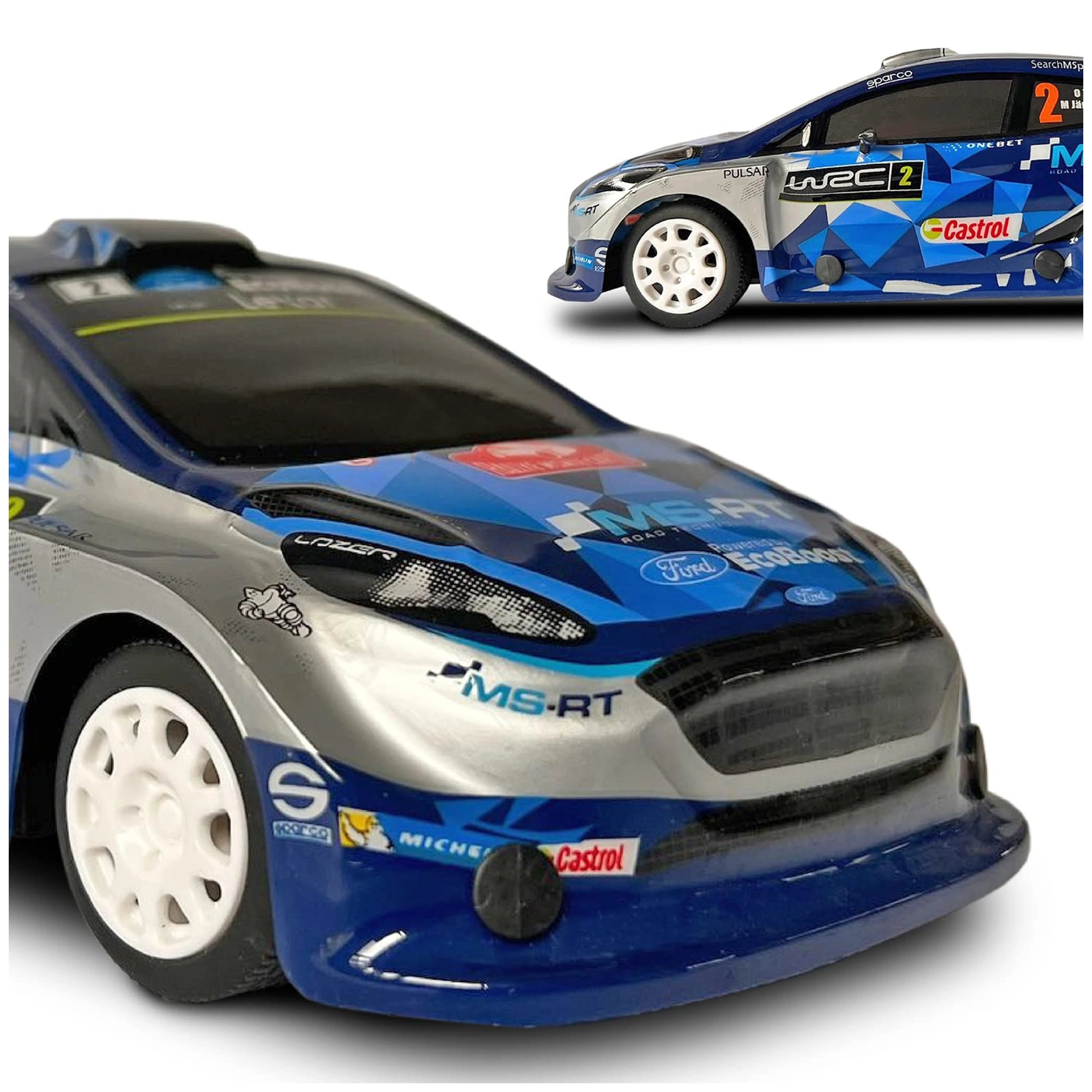 Mondo - Ford Fiesta WRC Control Remoto 2.4 GHz 1:24 Función Completa con Carrocería de Lexan - Vehículos de Juego