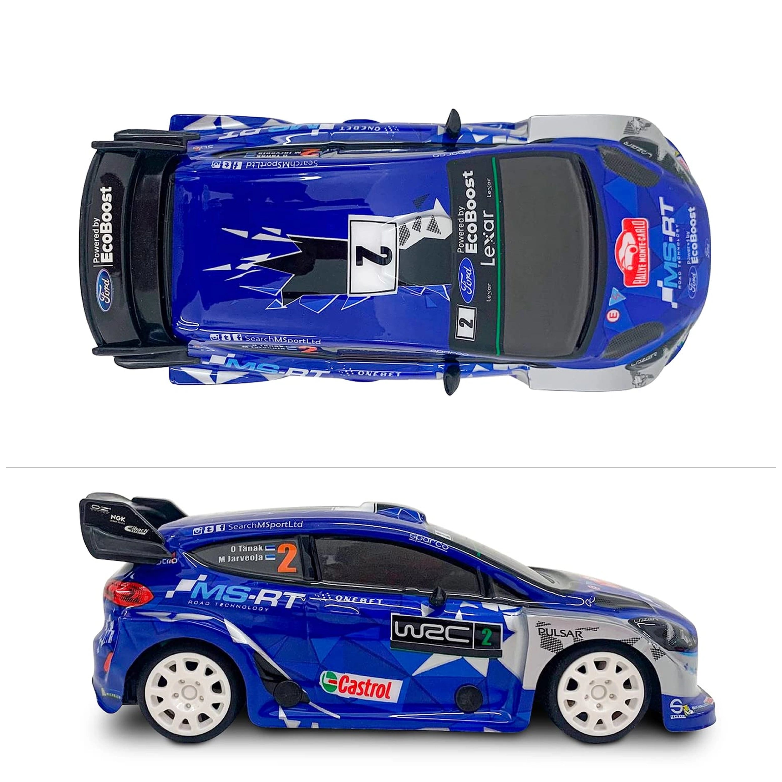 Mondo - Ford Fiesta WRC Control Remoto 2.4 GHz 1:28 Función Completa con Carrocería de Lexan - Vehículos de Juego
